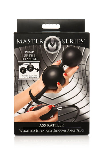 Master Series Ass Rattler Weighted Inflatable Plug XR Brands