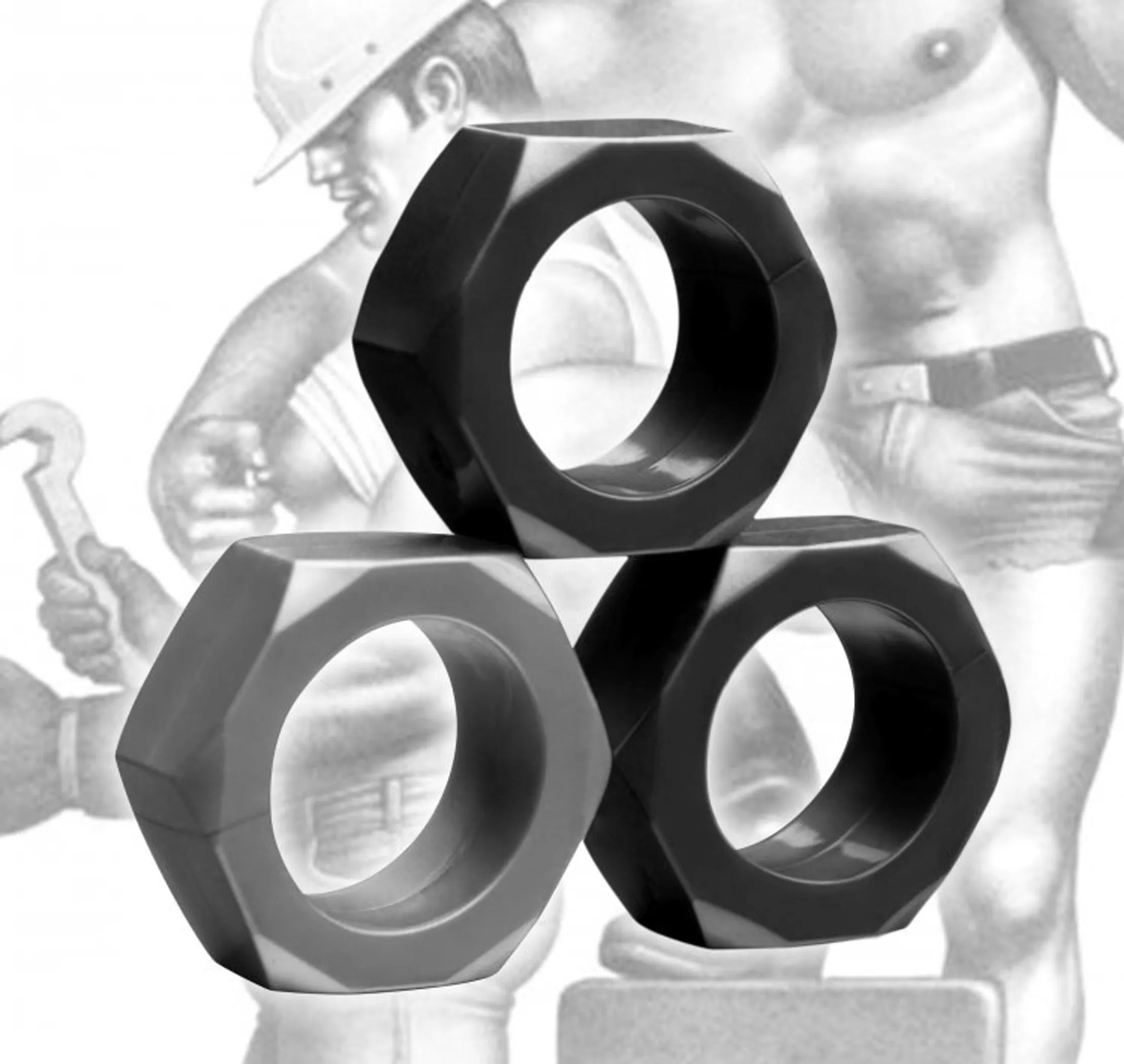 Tom of Finland 3-Piece Cock Nuts XR Brands