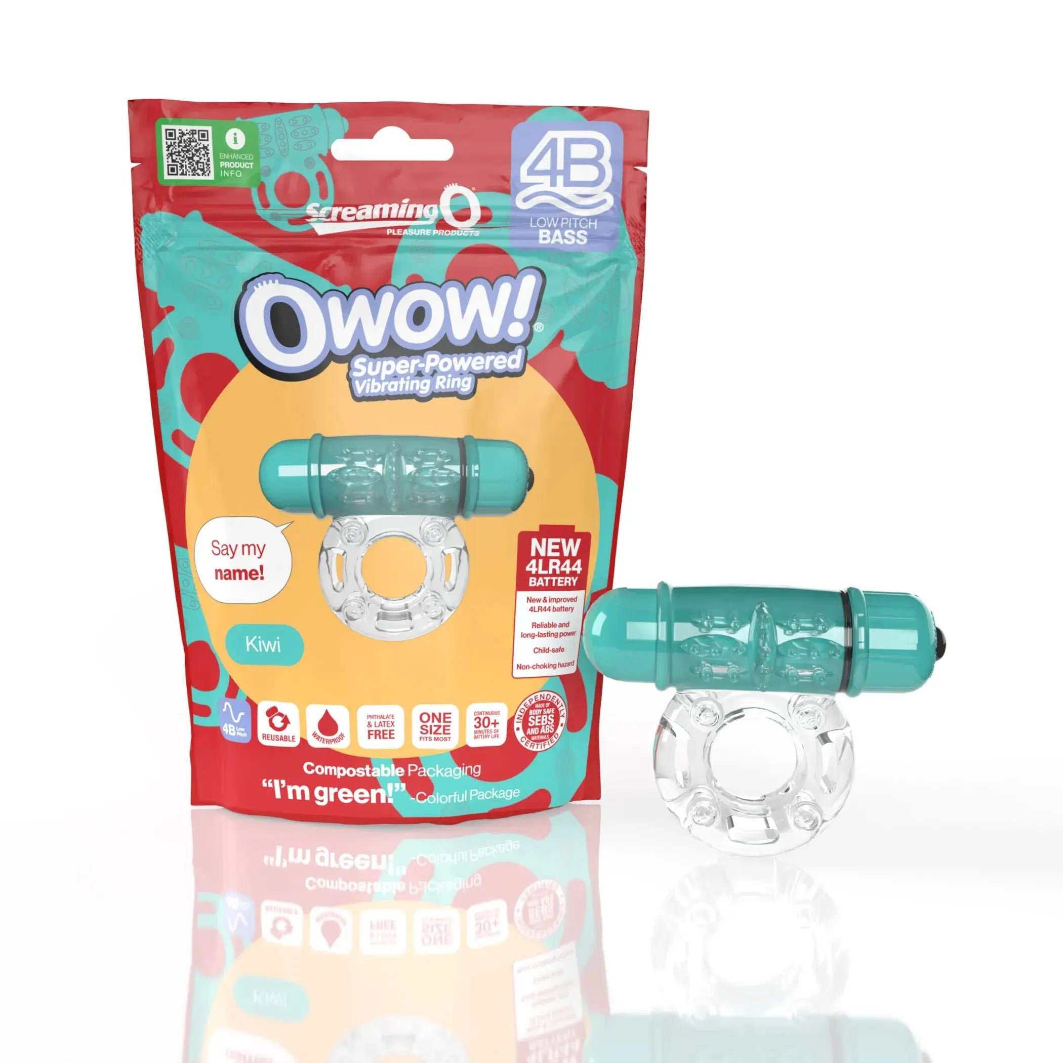 4B Owow Kiwi Vibrating Ring Screaming O