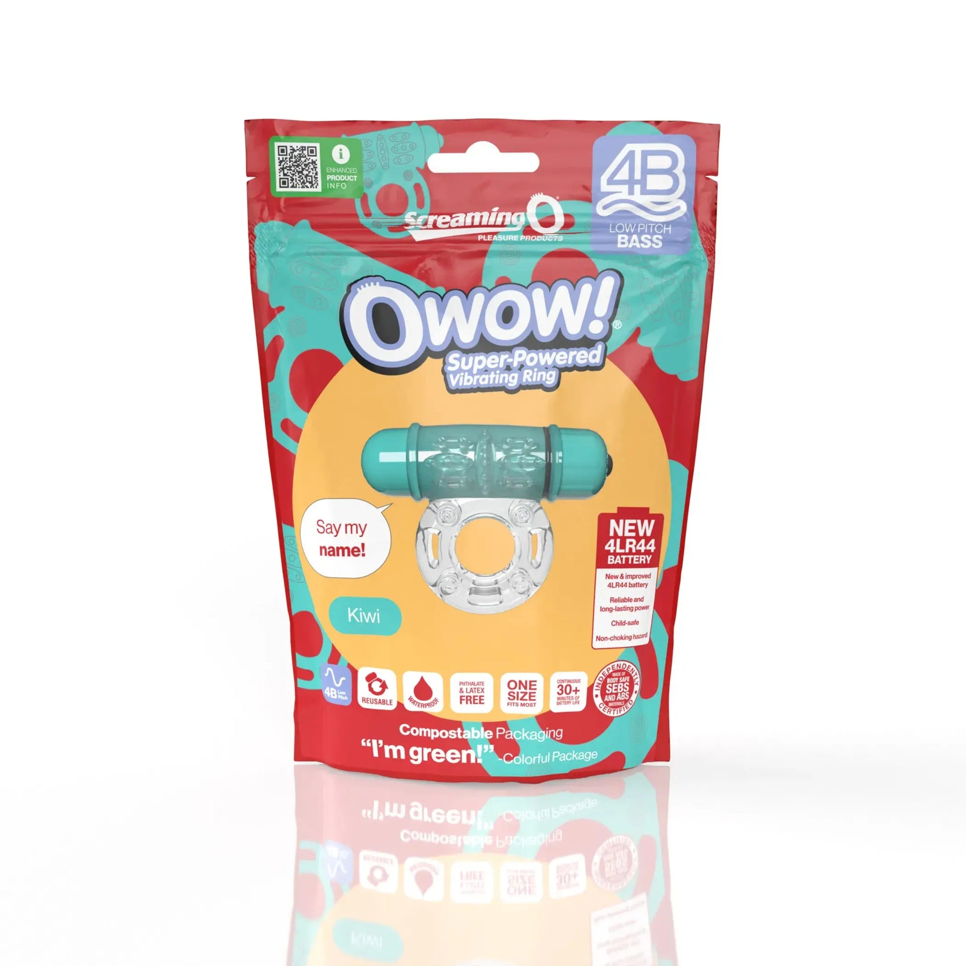 4B Owow Kiwi Vibrating Ring Screaming O