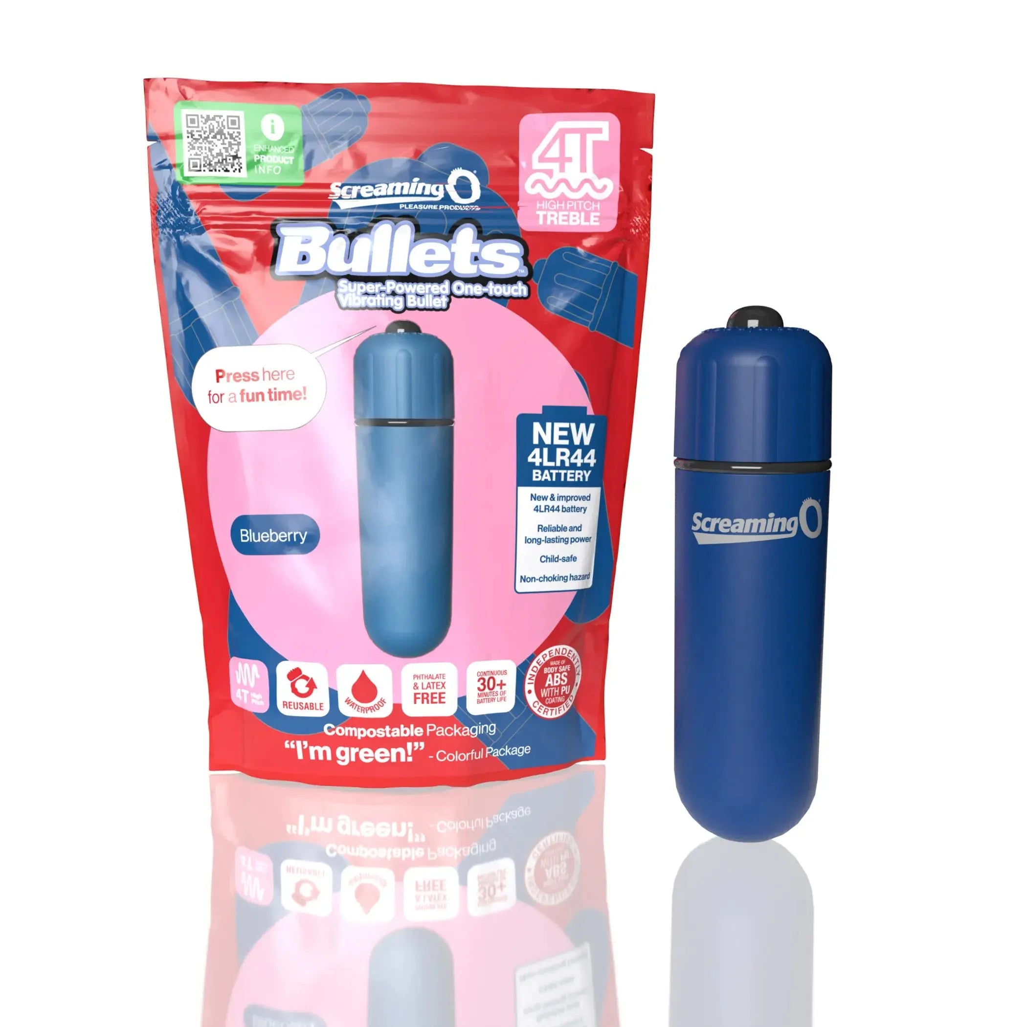 4T Bullet Vibrator Blueberry Treble Screaming O