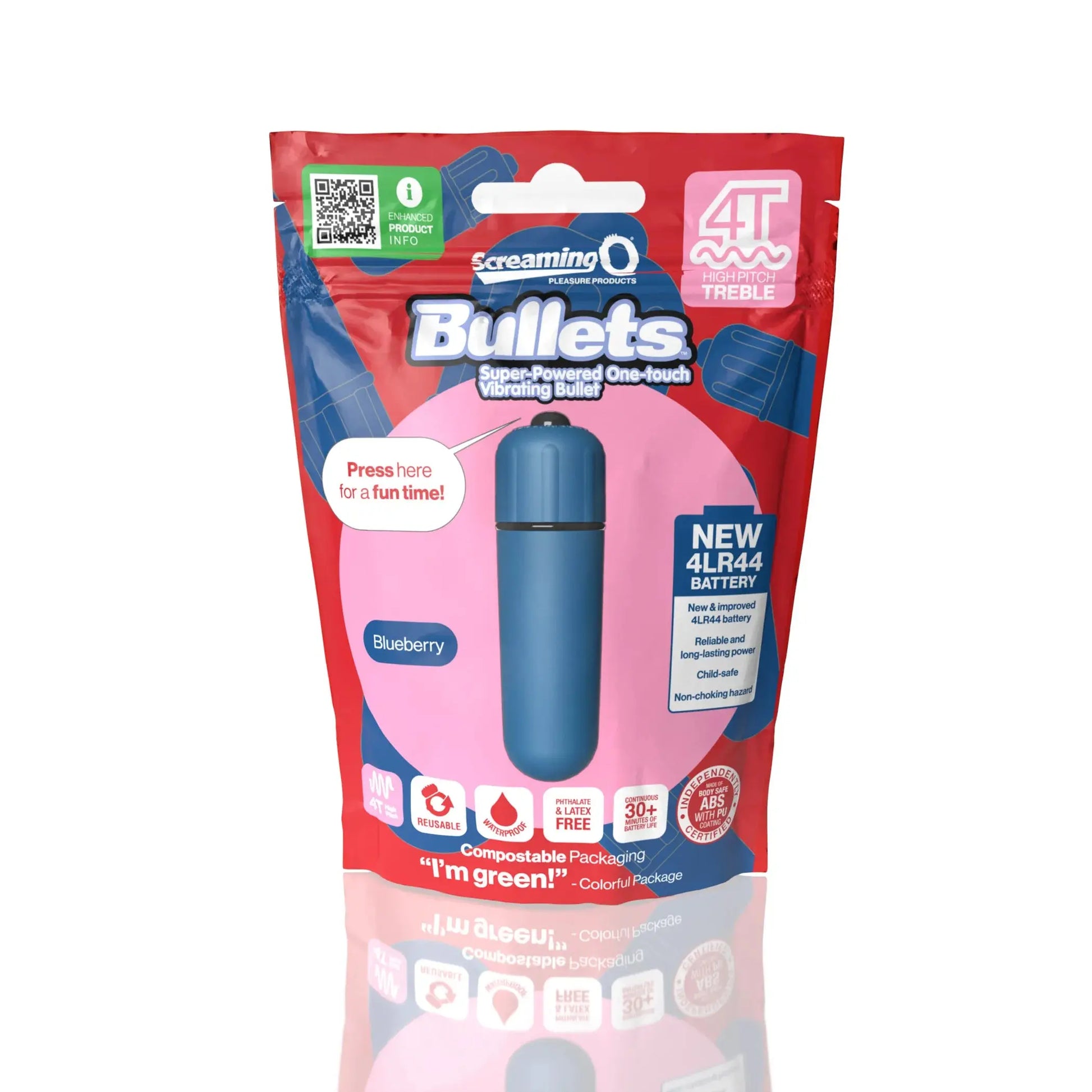 4T Bullet Vibrator Blueberry Treble Screaming O