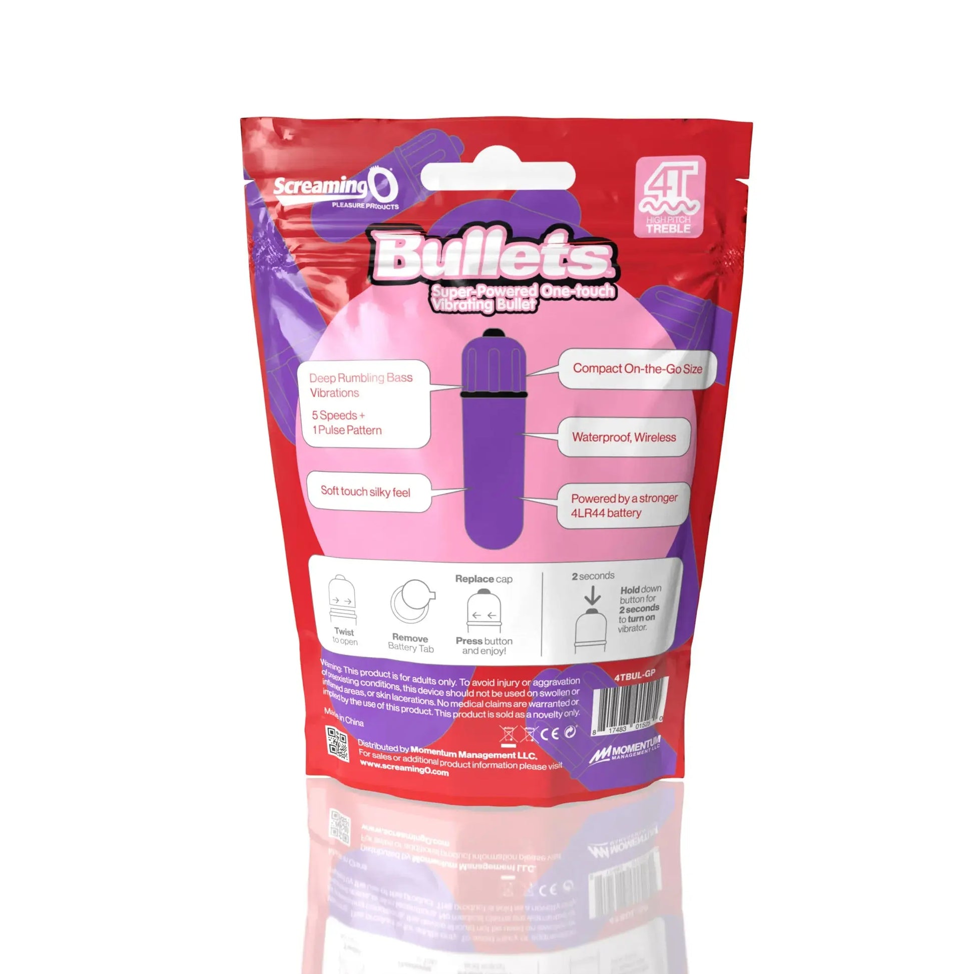 4T Bullet Vibrator Grape Treble Screaming O