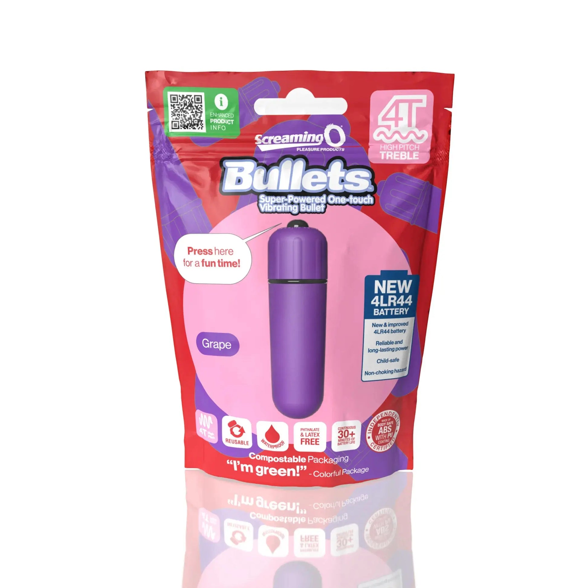4T Bullet Vibrator Grape Treble Screaming O