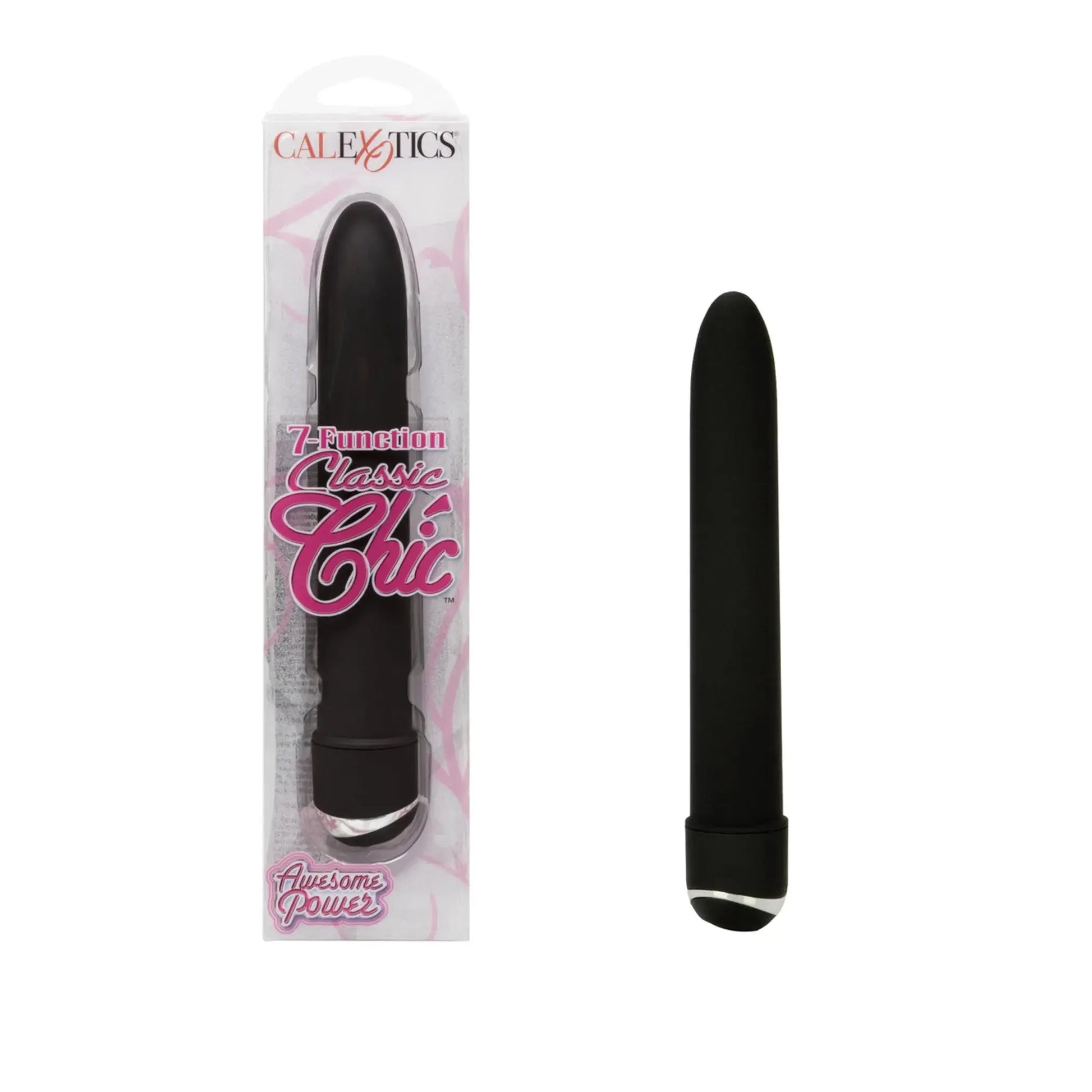 7 Function Classic Chic Vibrator 6in Black California Exotic Novelties