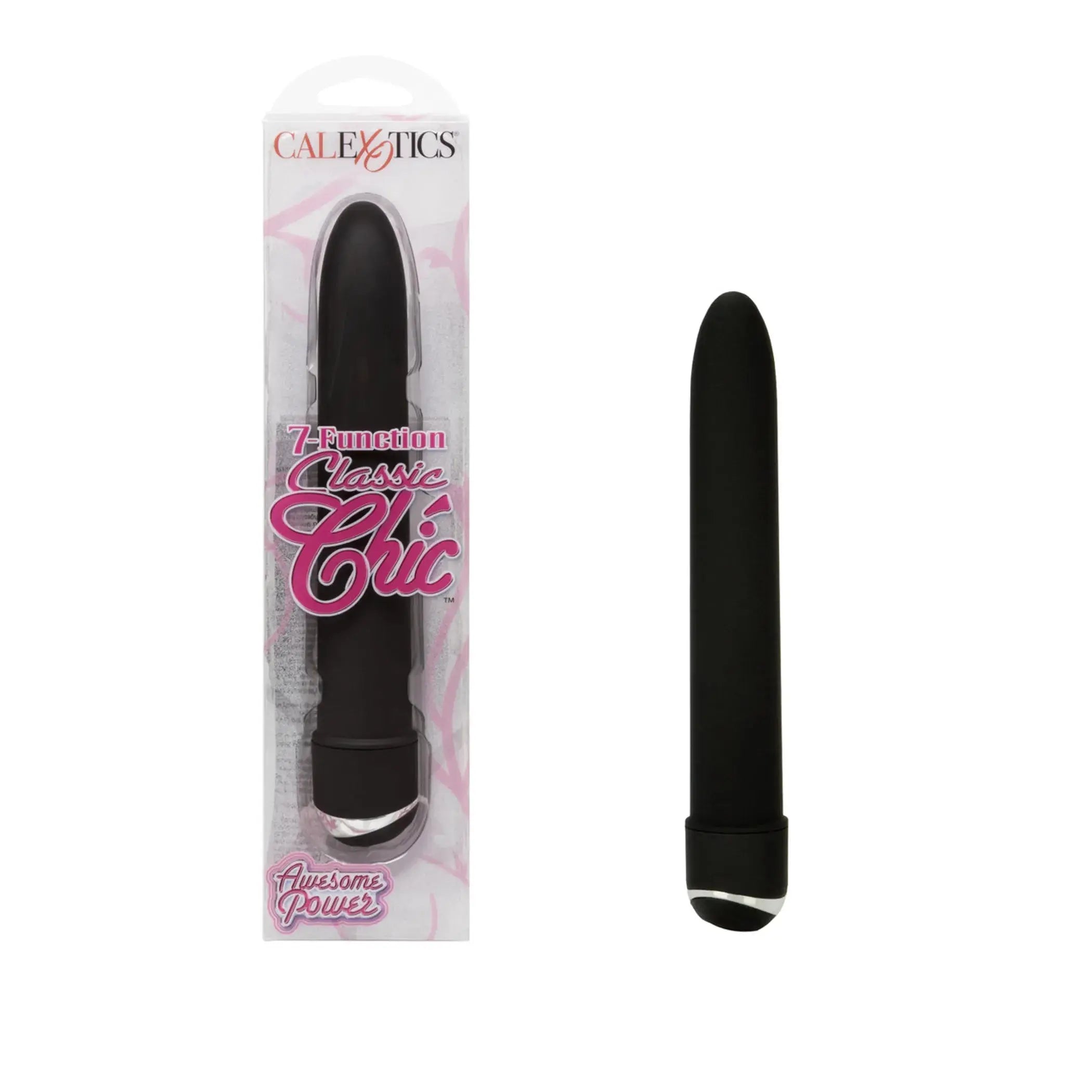 7 Function Classic Chic Vibrator 6in Black California Exotic Novelties