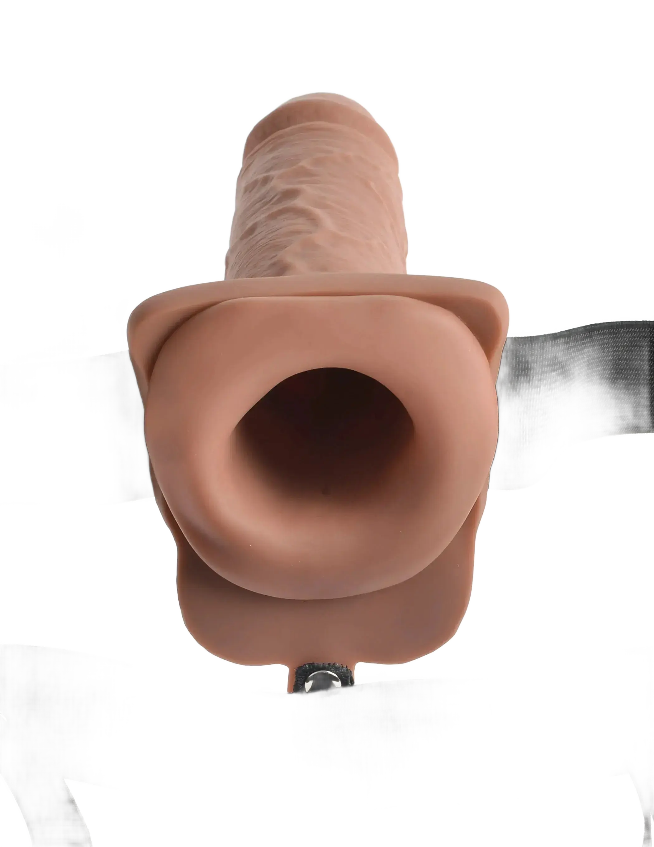 FETISH FANTASY 7 IN HOLLOW RECHARGEABLE STRAP-ON REMOTE TAN Pipedream Products