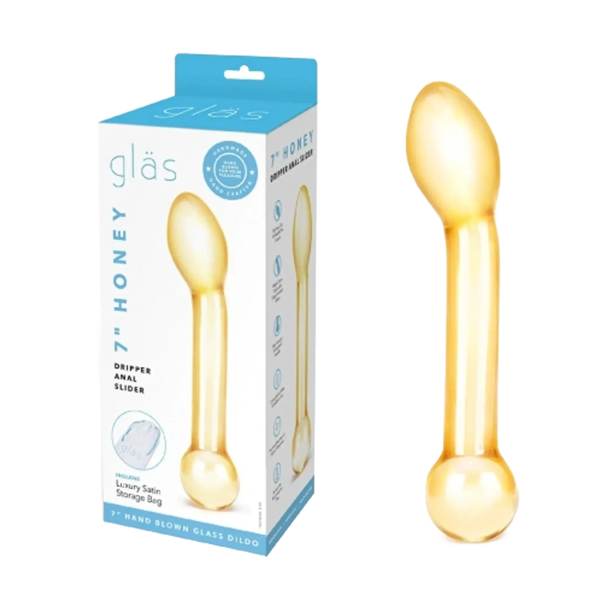 GLAS 7IN HONEY DRIPPER ANAL SLIDER Electric / Hustler Lingerie