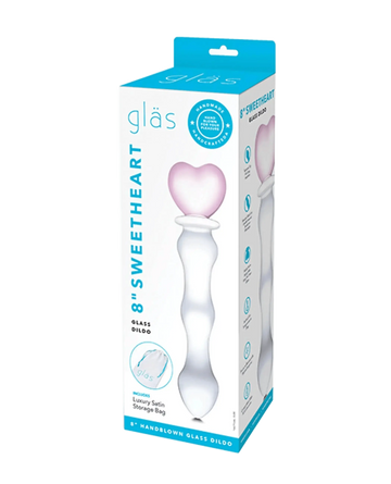 GLAS 8 SWEETHEART GLASS DILDO " Electric / Hustler Lingerie