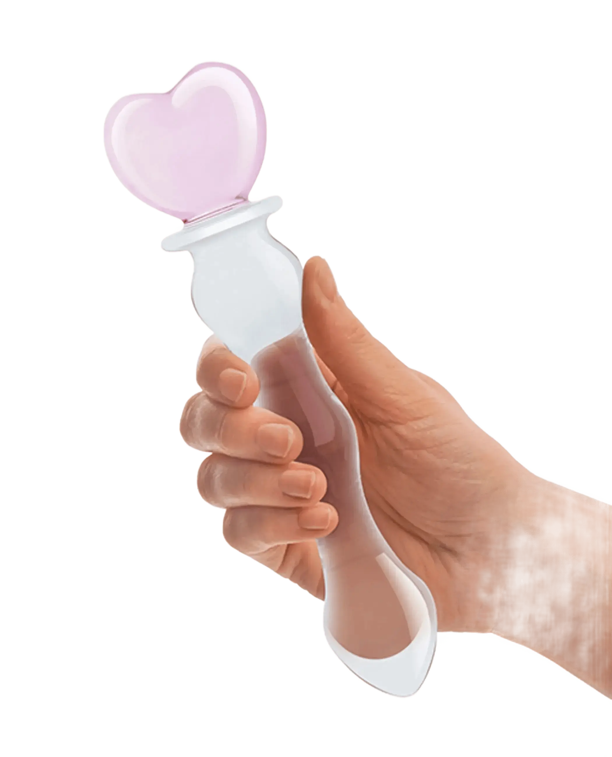 GLAS 8 SWEETHEART GLASS DILDO " Electric / Hustler Lingerie