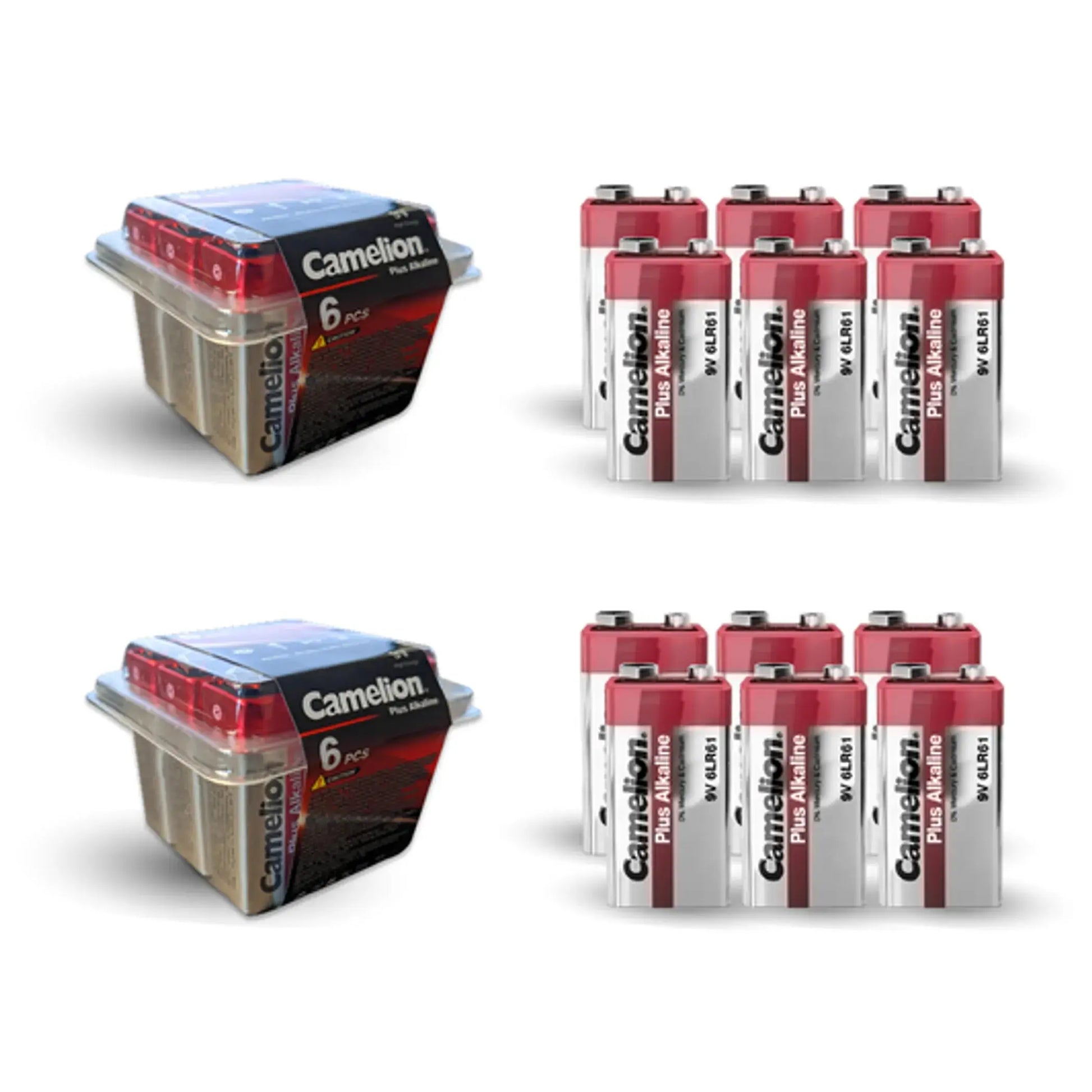 9V Alkaline Battery Pack (12 Count) Camelion