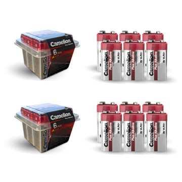 9V Alkaline Battery Pack (12 Count) Camelion