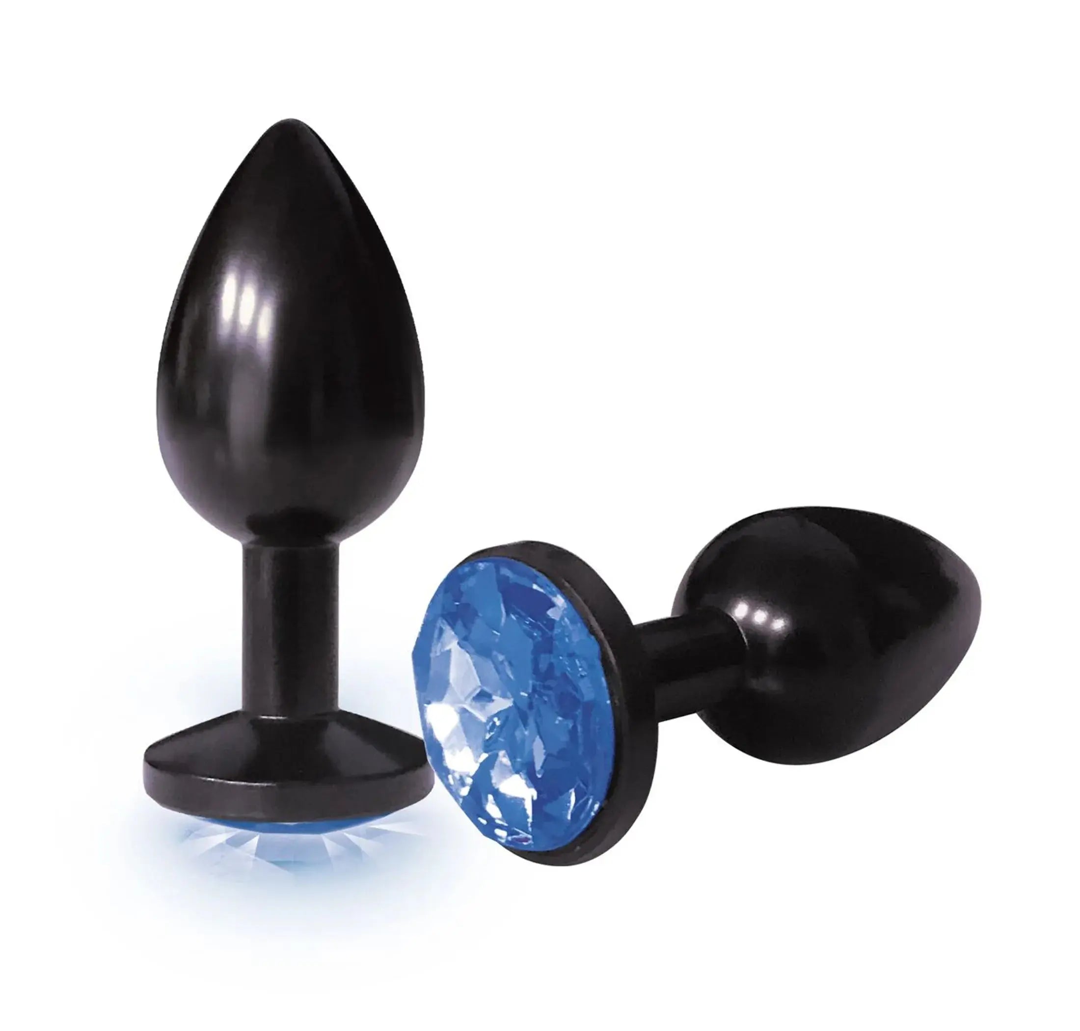 9'S Silver Starter Anodized Bejeweled Steel Plug Cobalt Icon Brands