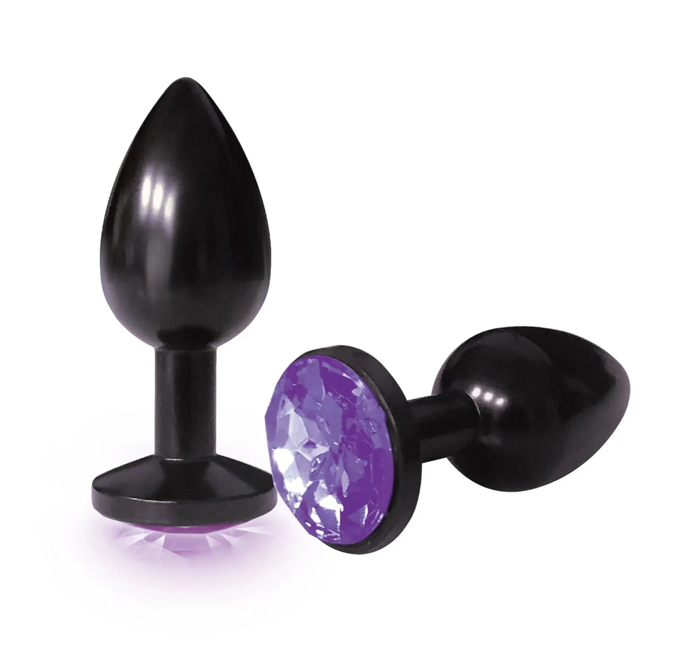9'S Silver Starter Anodized Bejeweled Steel Plug Violet Icon Brands