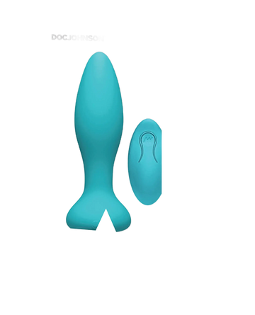 (D) A-PLAY RIMMER EXPERIENCED PLUG RECHARGEABLE W/ REMOTE TEAL Doc Johnson Novelties