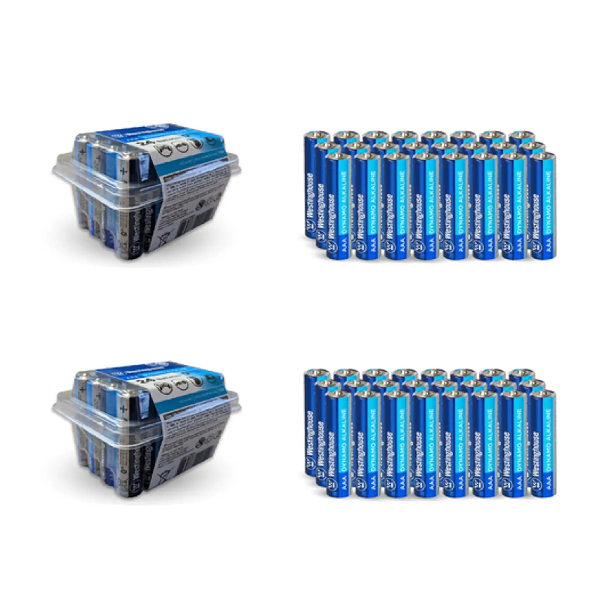 AAA 1.5V Alkaline Battery Plastic Tub - 48 Count Westinghouse