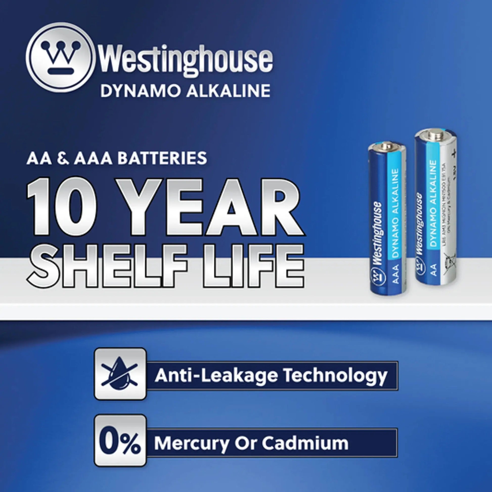 AAA 1.5V Alkaline Battery Plastic Tub - 48 Count Westinghouse