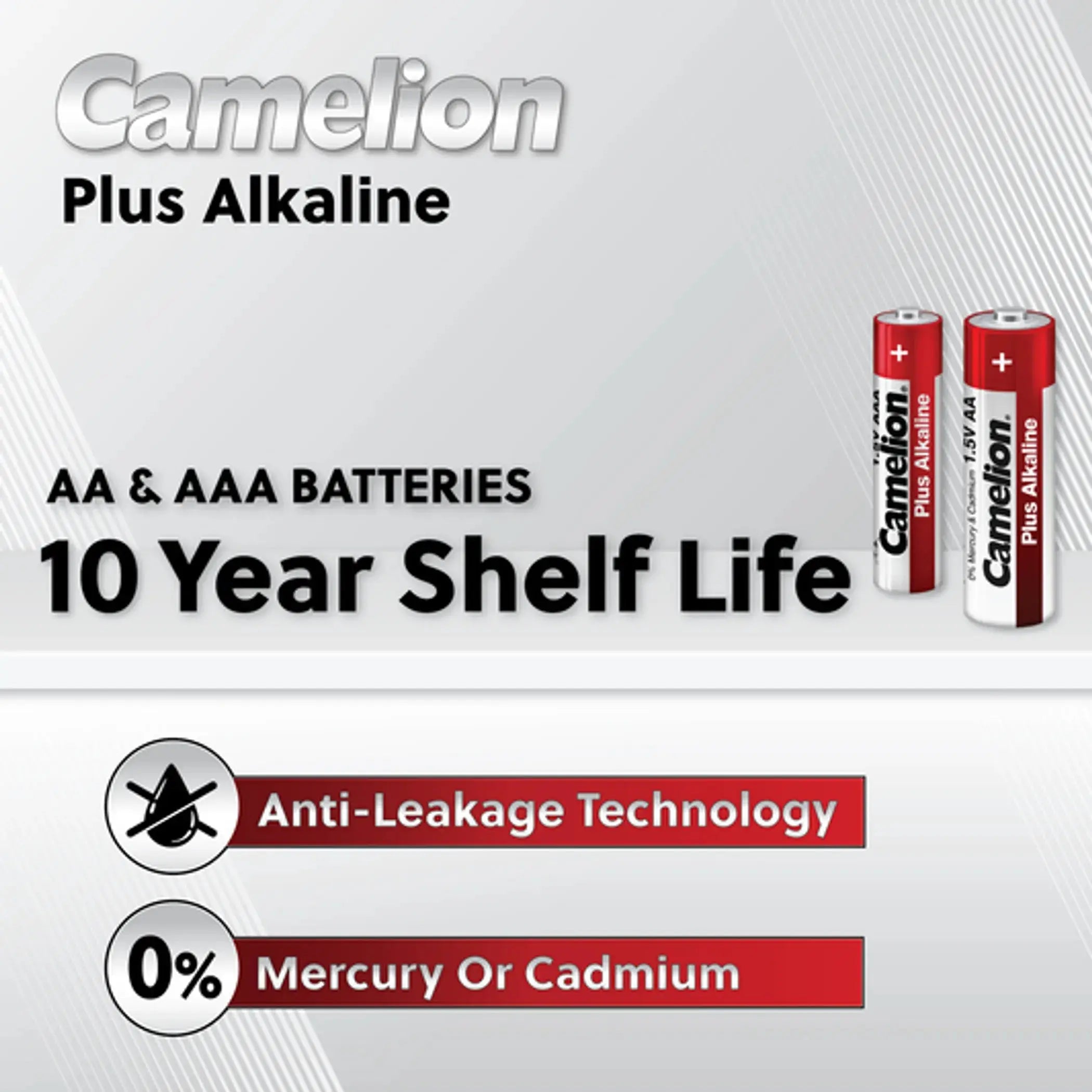 AAA & AA 1.5V Alkaline Battery Pack - 24 Count Camelion