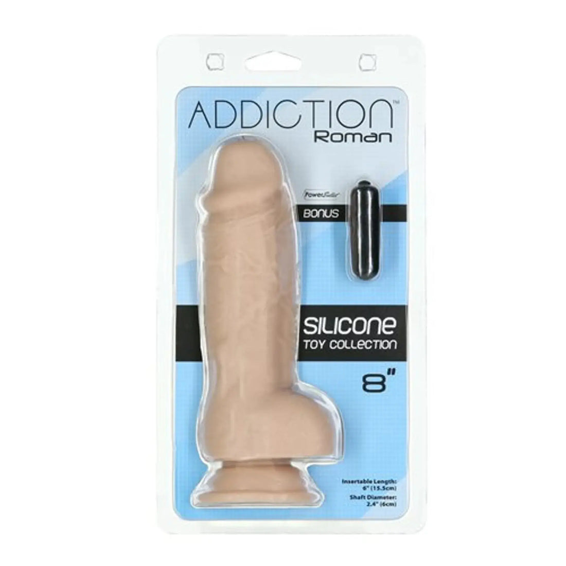 ADDICTION 100% ROMAN 8IN SILICONE BEIGE BMS Enterprises