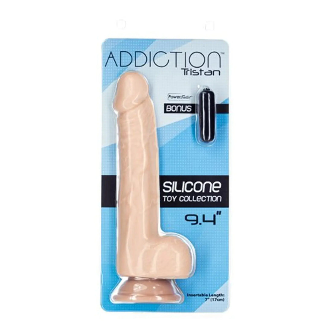 ADDICTION 100% TRISTEN 9IN SILICONE COLLECTION BEIGE BMS Enterprises