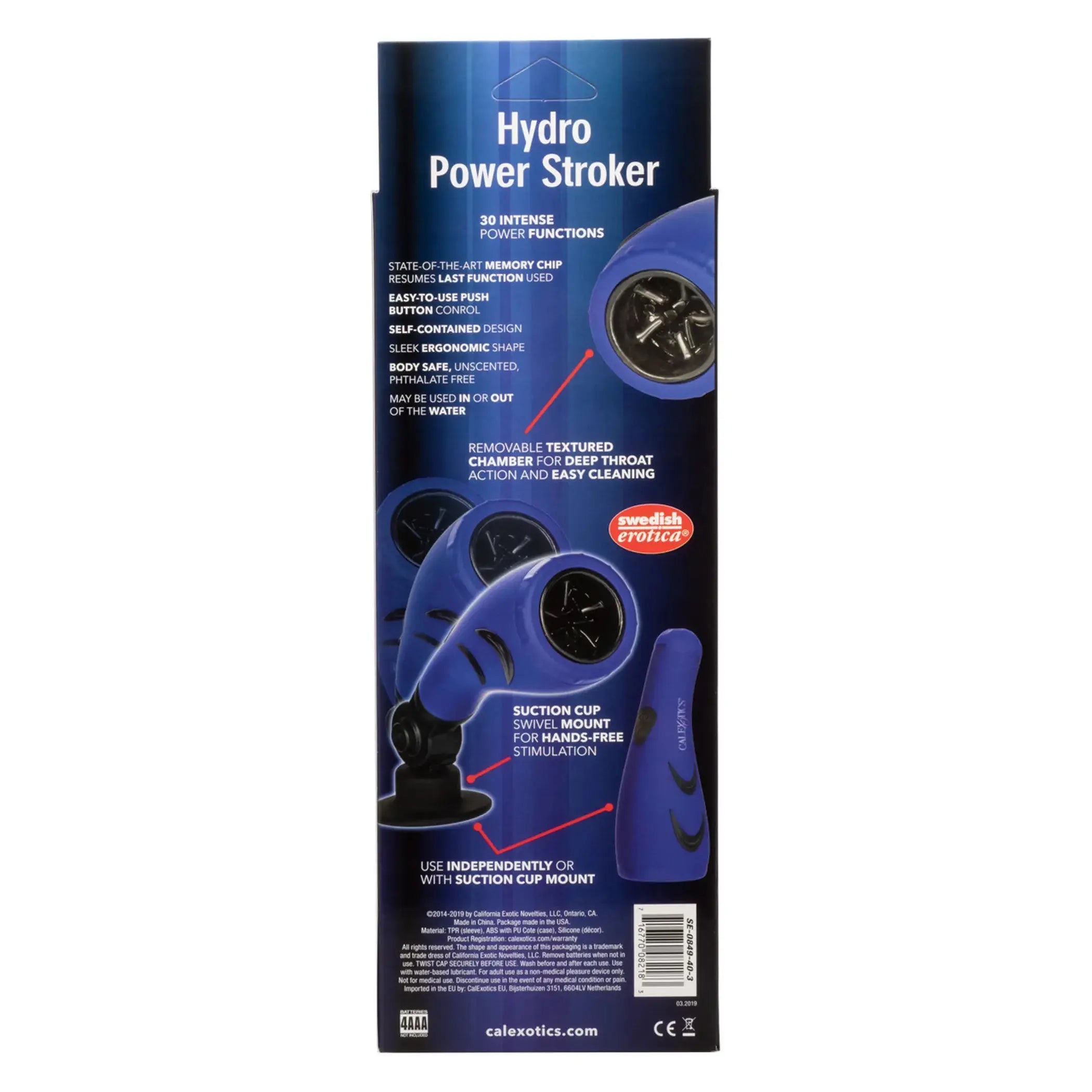 APOLLO HYDRO POWER STROKER BLUE California Exotic Novelties