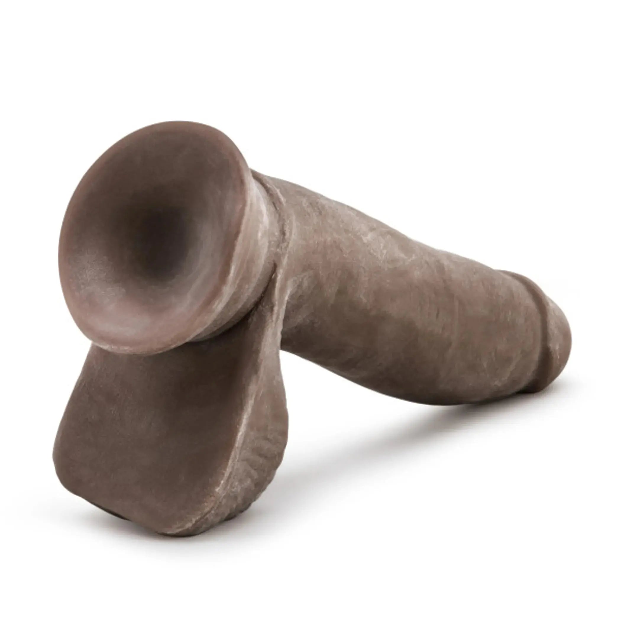 AU NATUREL 7 DILDO W/BALLS CHOCOLATE " Blush Novelties