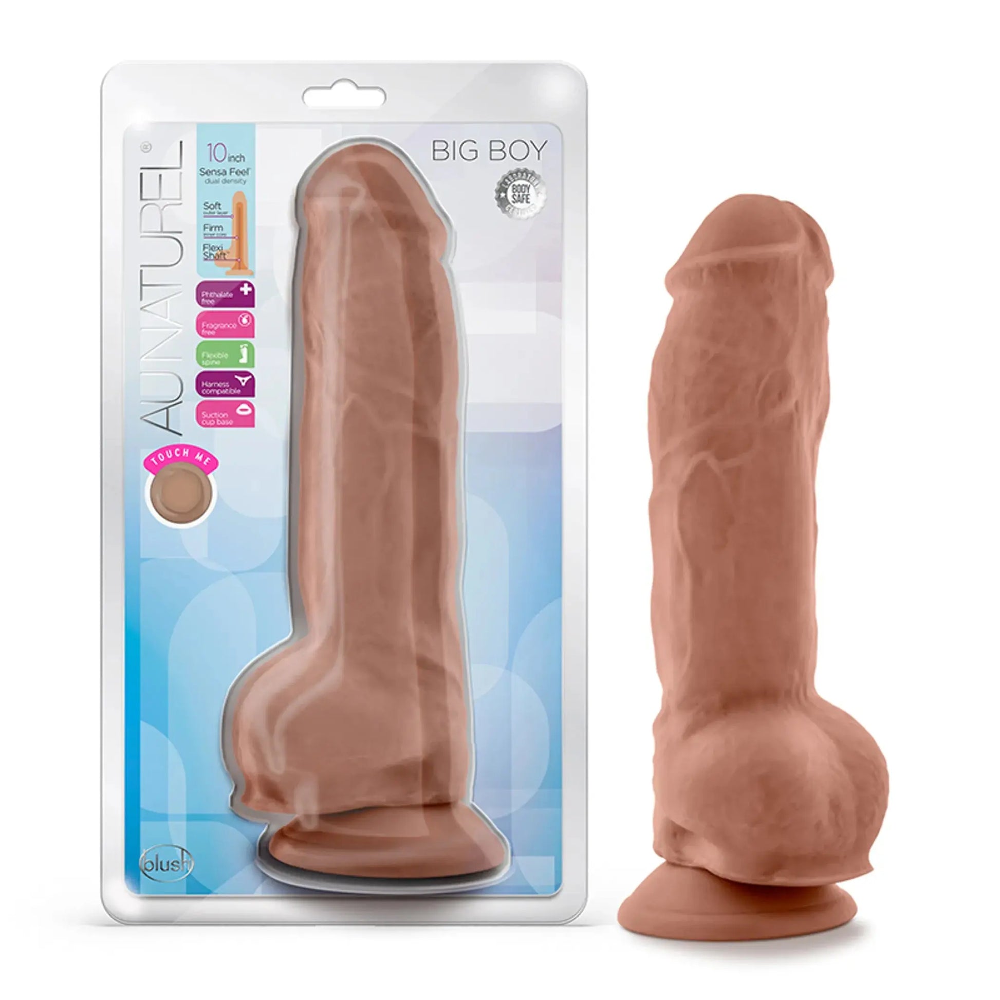 AU NATUREL BIG BOY 10 DILDO MOCHA " Blush Novelties