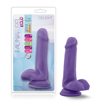 AU NATUREL BOLD DELIGHT 6 IN DILDO PURPLE Blush Novelties