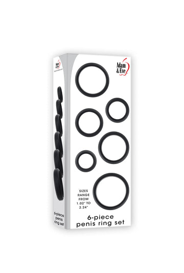 Adam & Eve 6-Piece C-Ring Set Evolved Novelties
