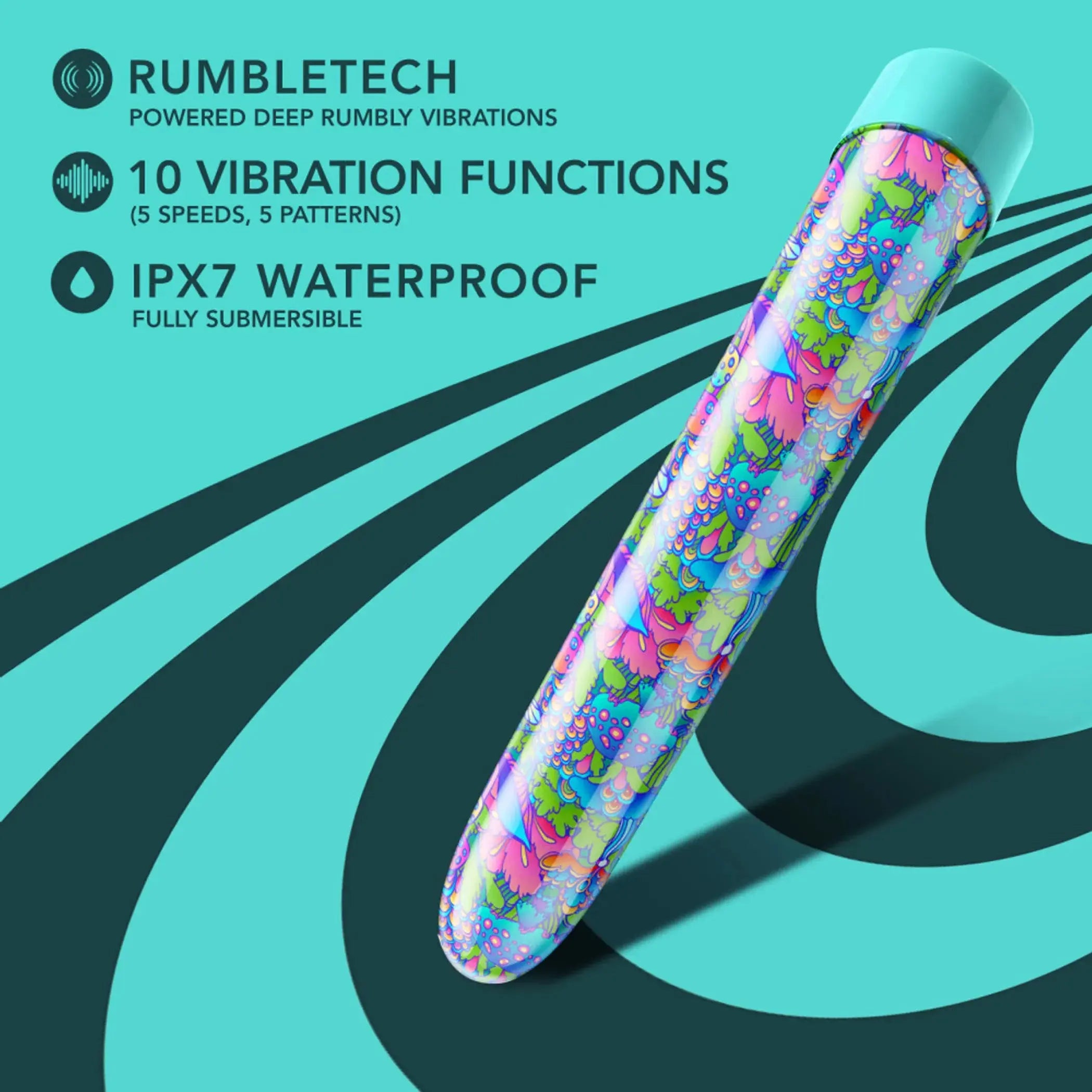 Addiction Utopia 7-Inch Rechargeable Vibrator Aqua Blush Novelties