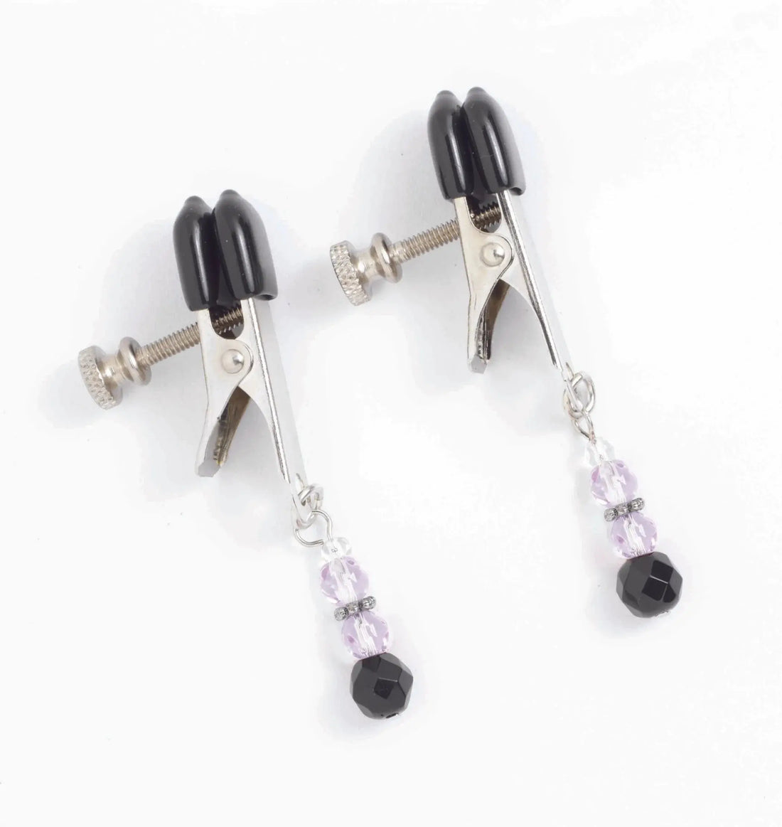 Adjustable Broad Tip Clamp with Purple Beads Spartacus