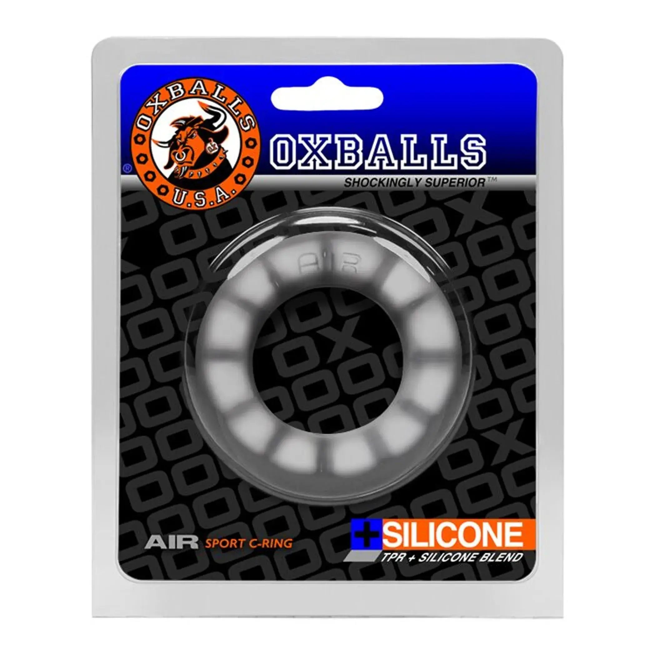 Air Airflow Cock Ring Oxballs Silicone/TPR Blend Cool Ice OXBALLS