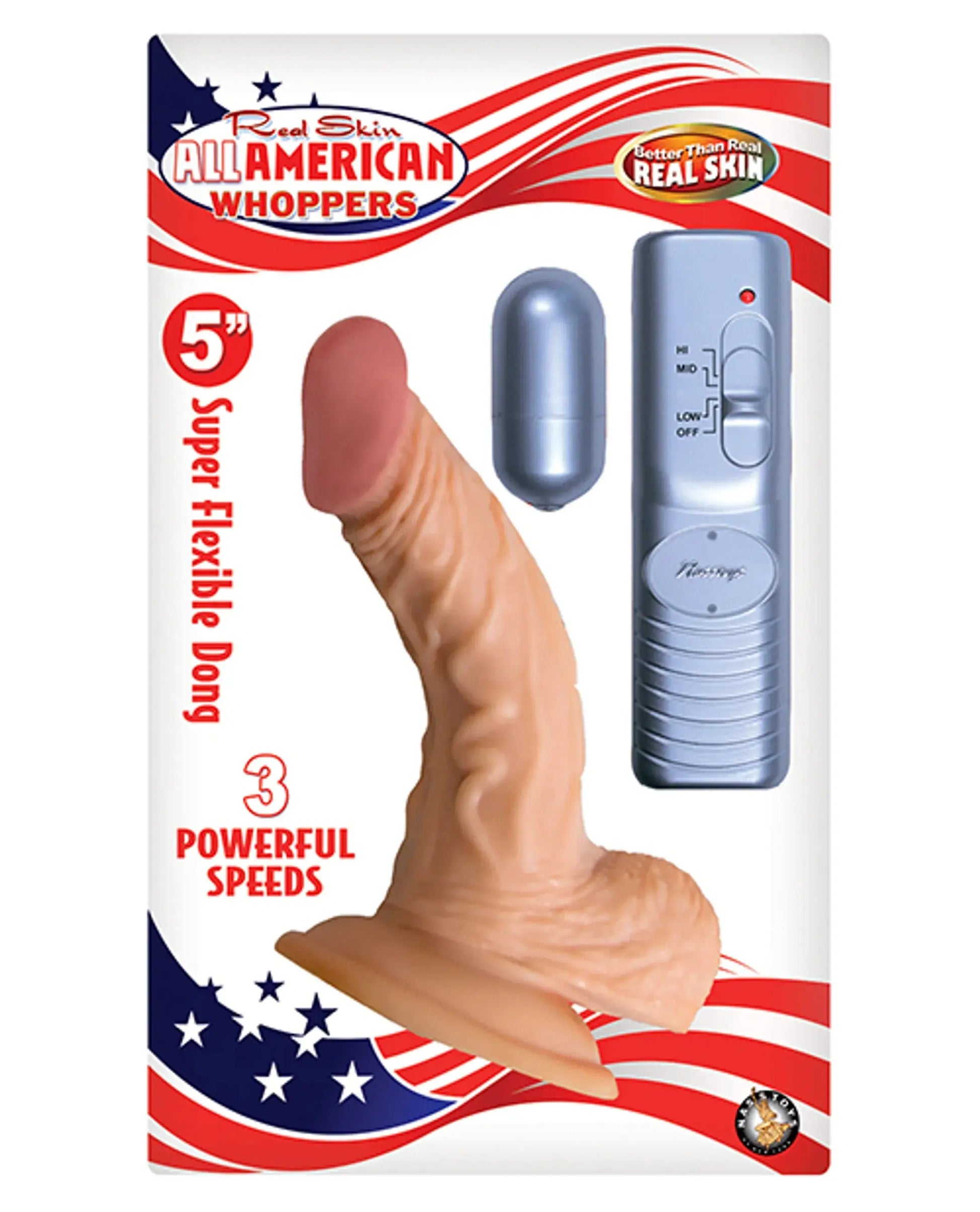 All American Whopper 5-Inch Vibrating Flesh Nasstoys