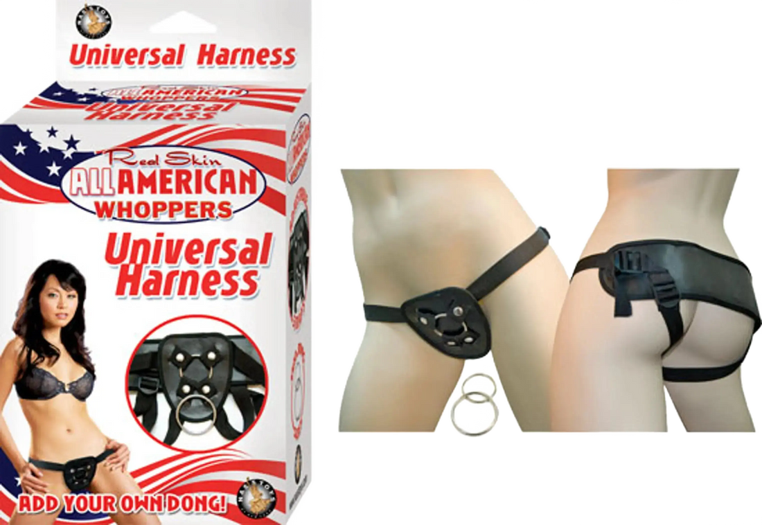 ALL AMERICAN WHOPPERS UNIVERSAL HARNESS BLACK Nasstoys