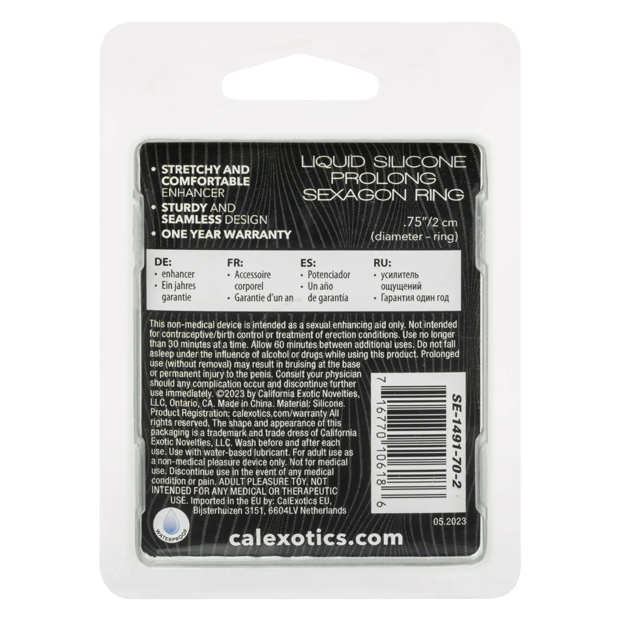 Alpha Liquid Silicone Prolong Sexagon Ring California Exotic Novelties
