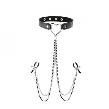 Amor Collar with Nipple Jewelry Sport Sheets