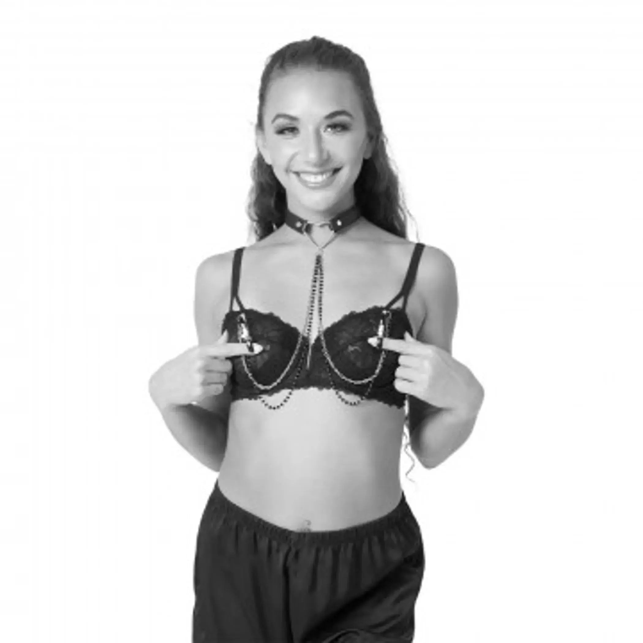 Amor Collar with Nipple Jewelry Sport Sheets