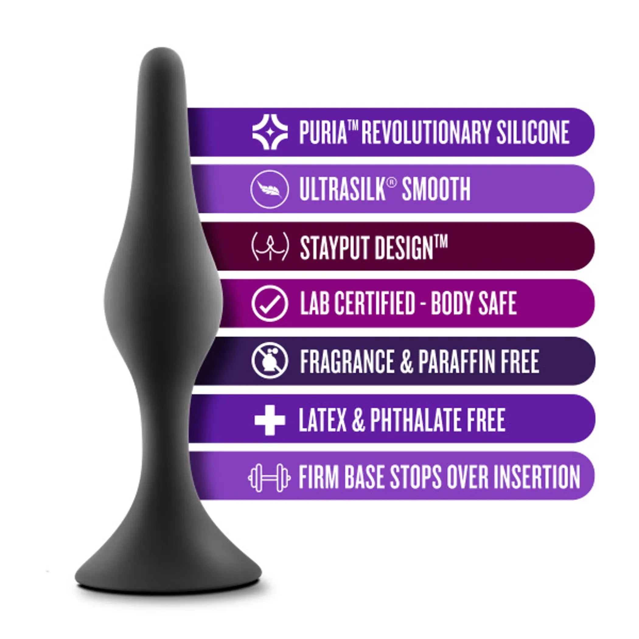 Anal Adventures Beginner Anal Plug Medium Black Blush Novelties