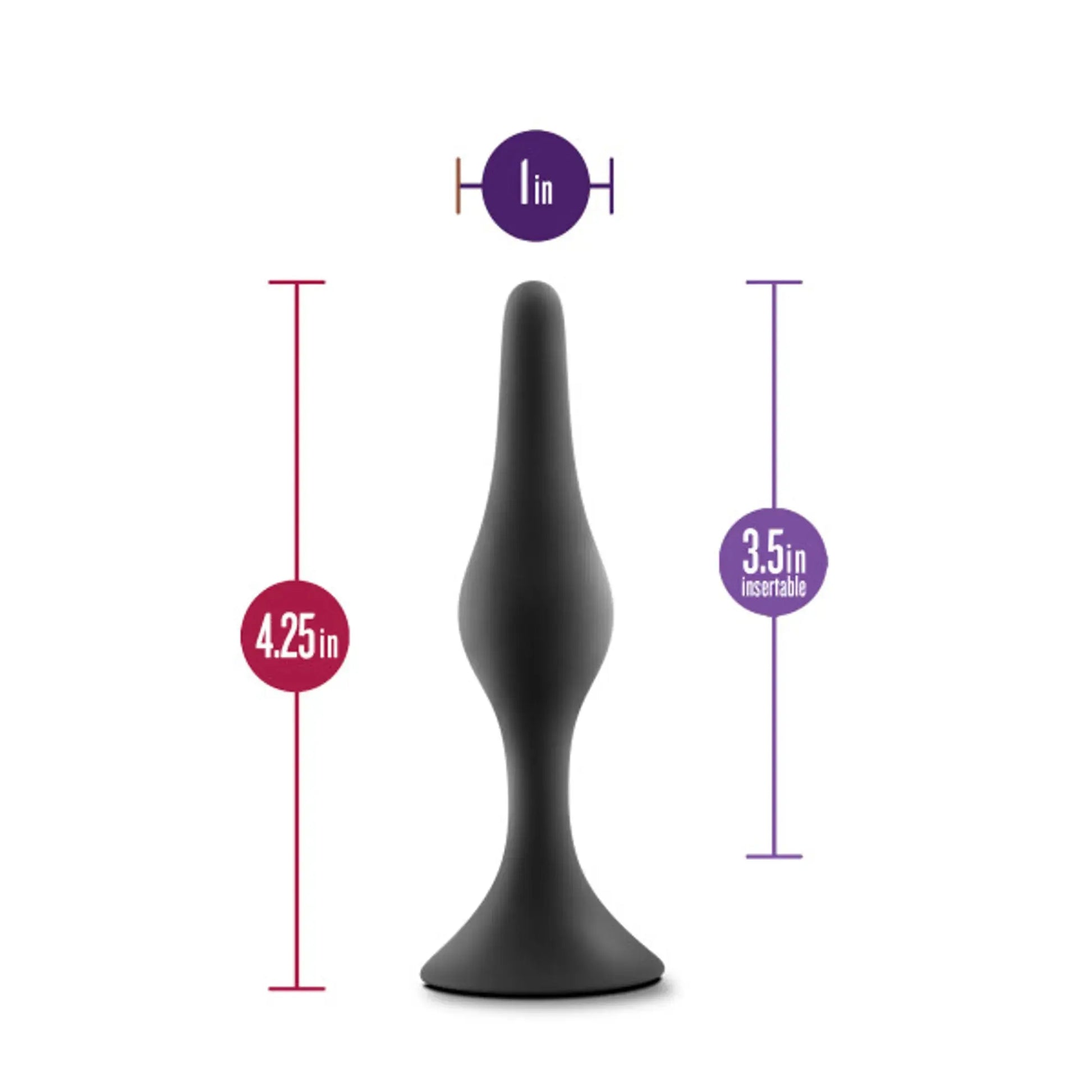 Anal Adventures Beginner Anal Plug Medium Black Blush Novelties