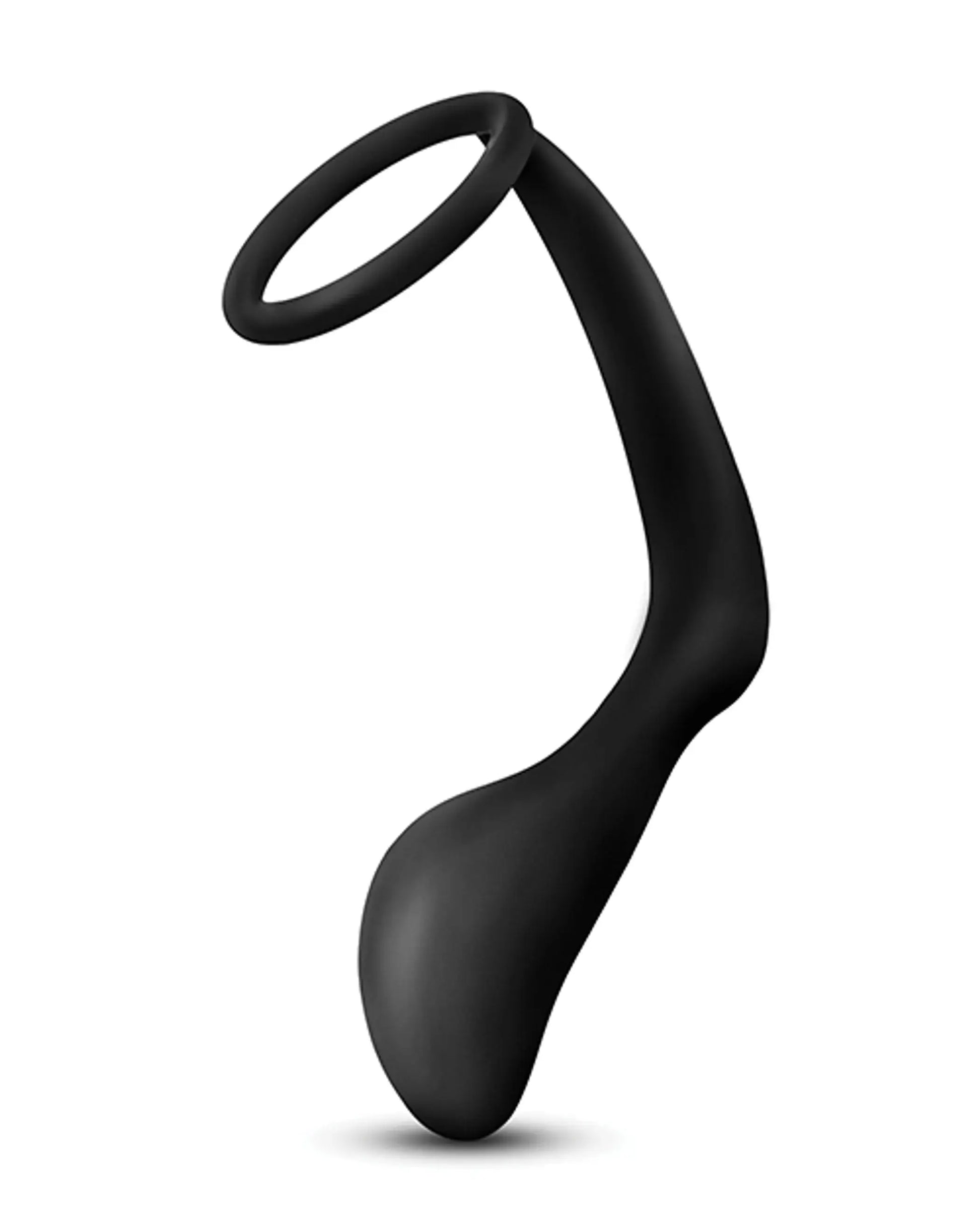 Anal Adventures Platinum Cock Ring Plug Black Blush Novelties