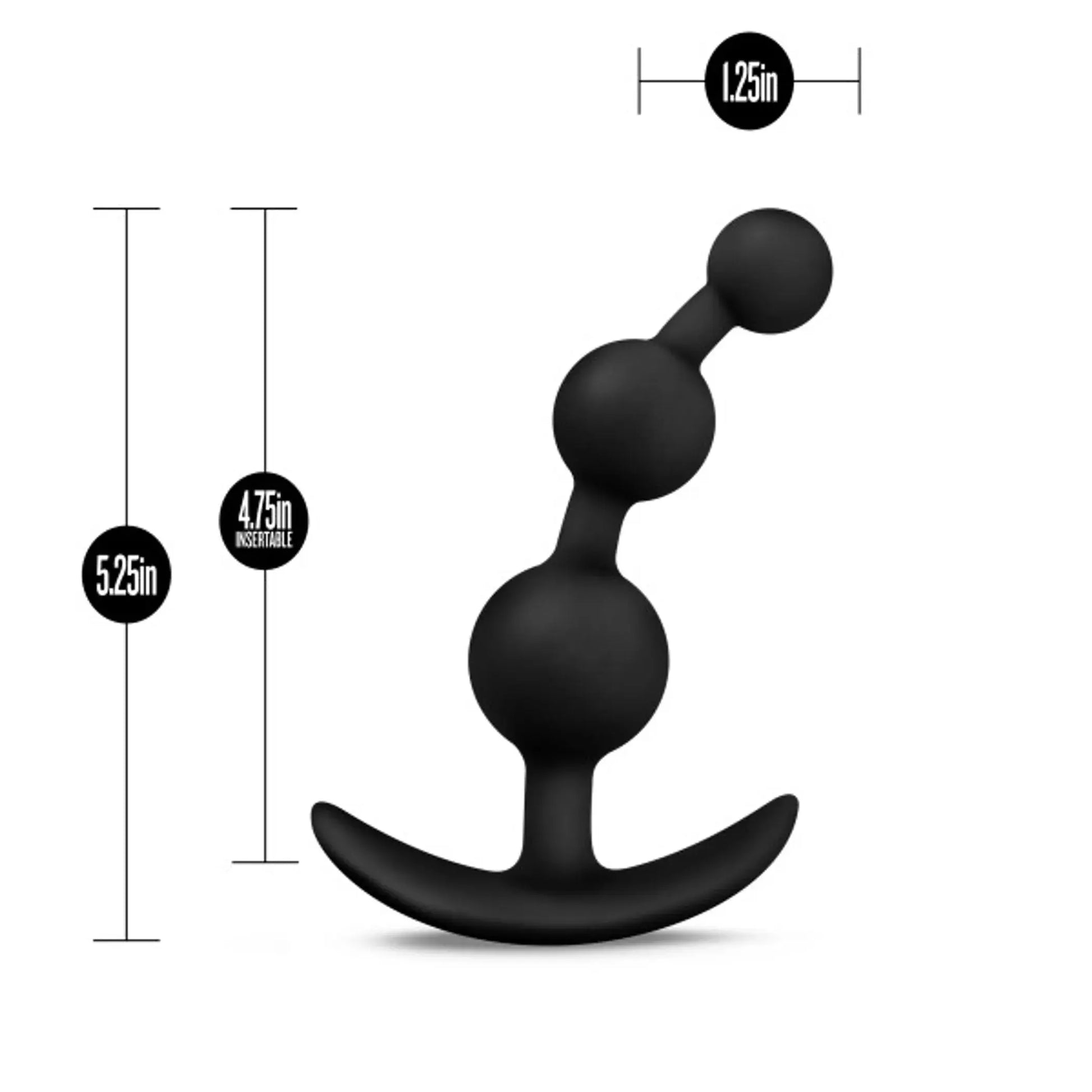 Anal Adventures Platinum Small Anal Beads Black Blush Novelties