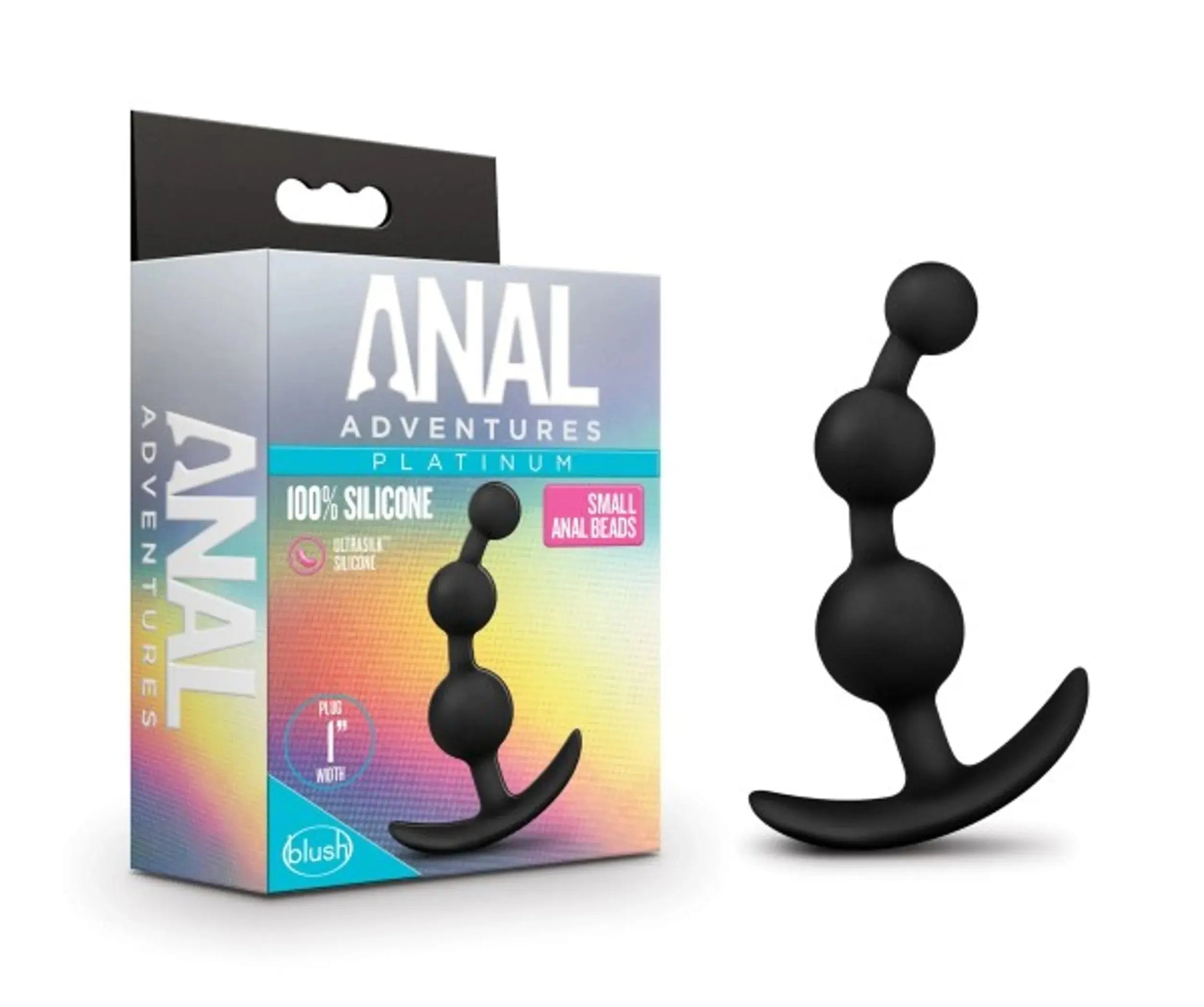 Anal Adventures Platinum Small Anal Beads Black Blush Novelties