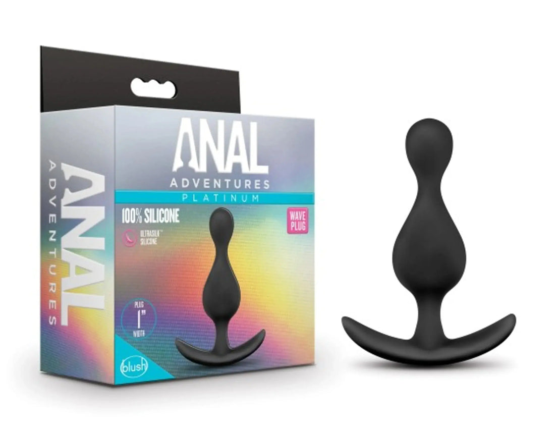 Anal Adventures Platinum Wave Plug Black Blush Novelties