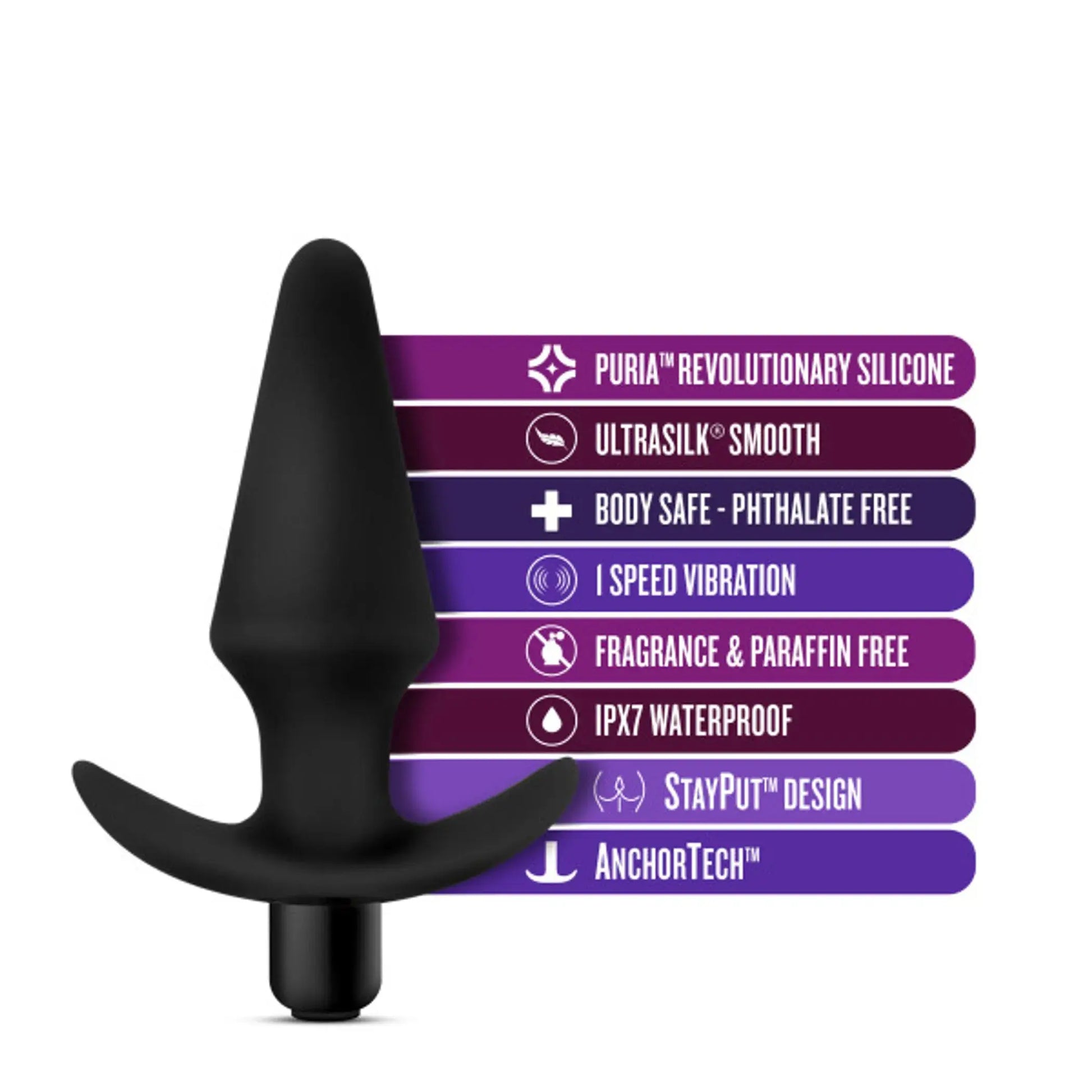 Anal Adventures Vibrating Plug Black Blush Novelties