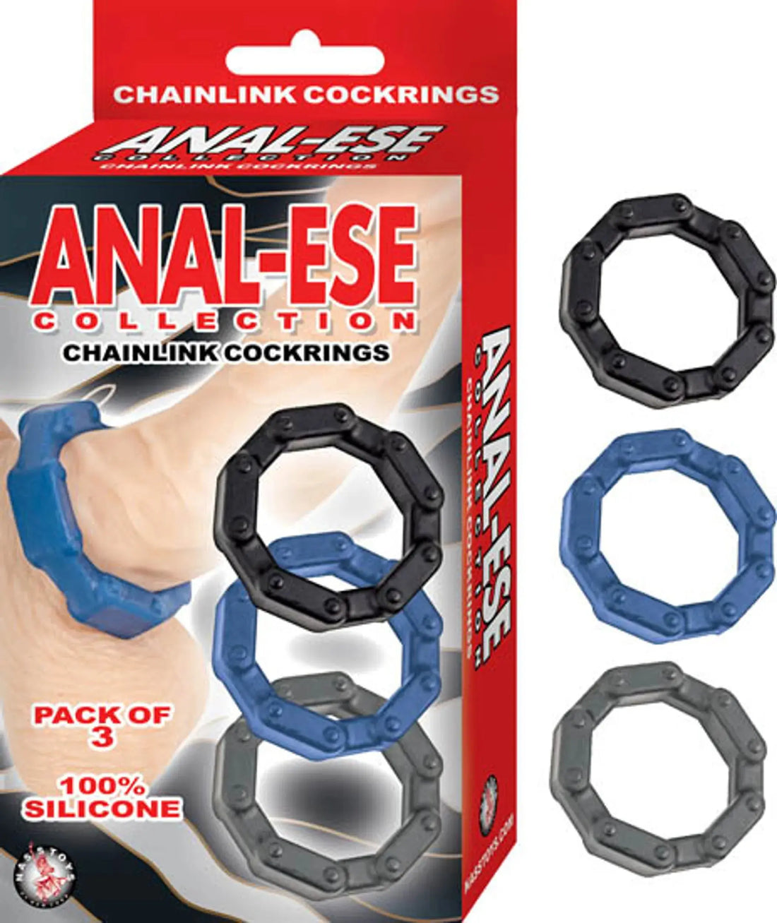 Anal-Ese Collection Chain Link Cock Rings Nasstoys