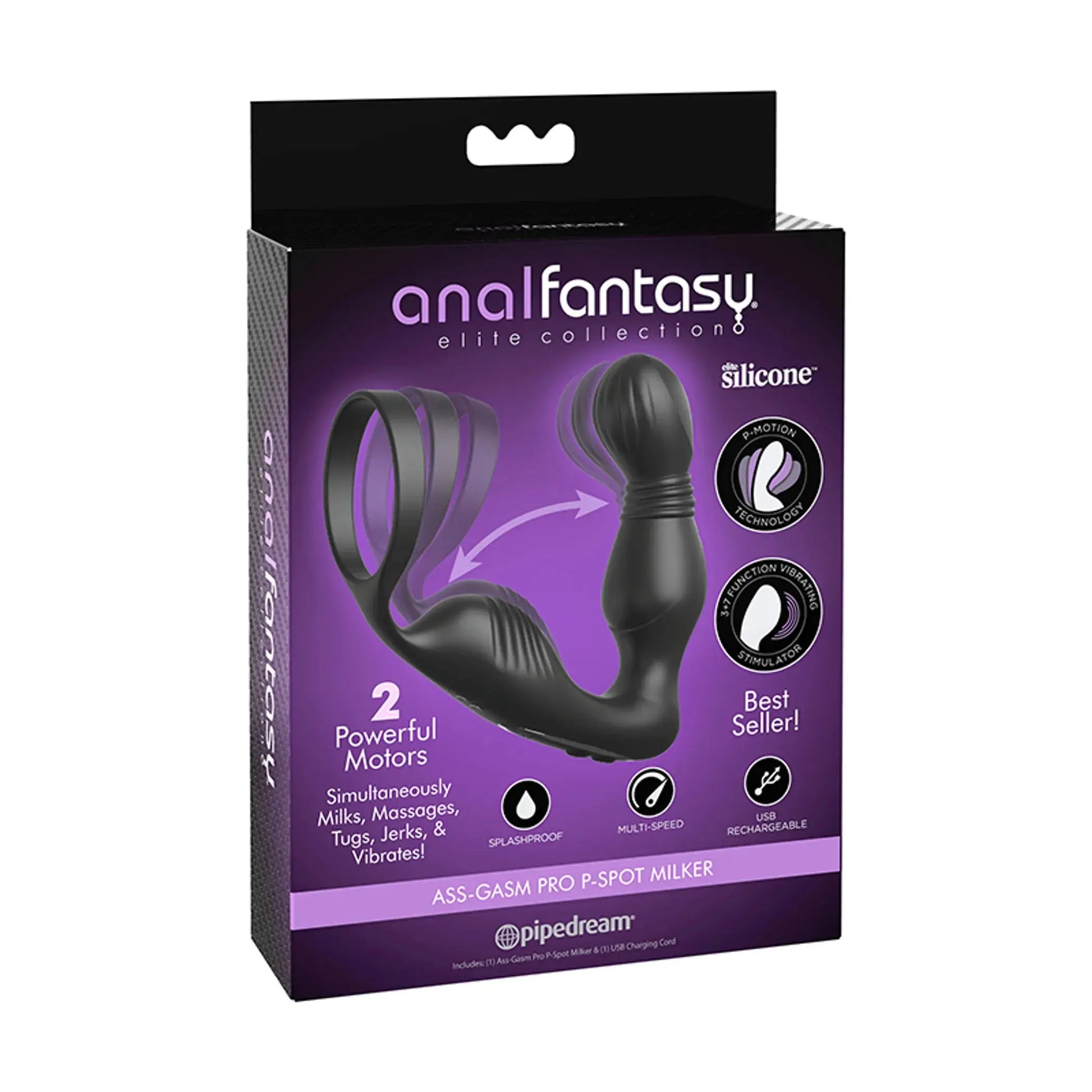Anal Fantasy Elite Ass-Gasm Pro P-Spot Milker Pipedream Products