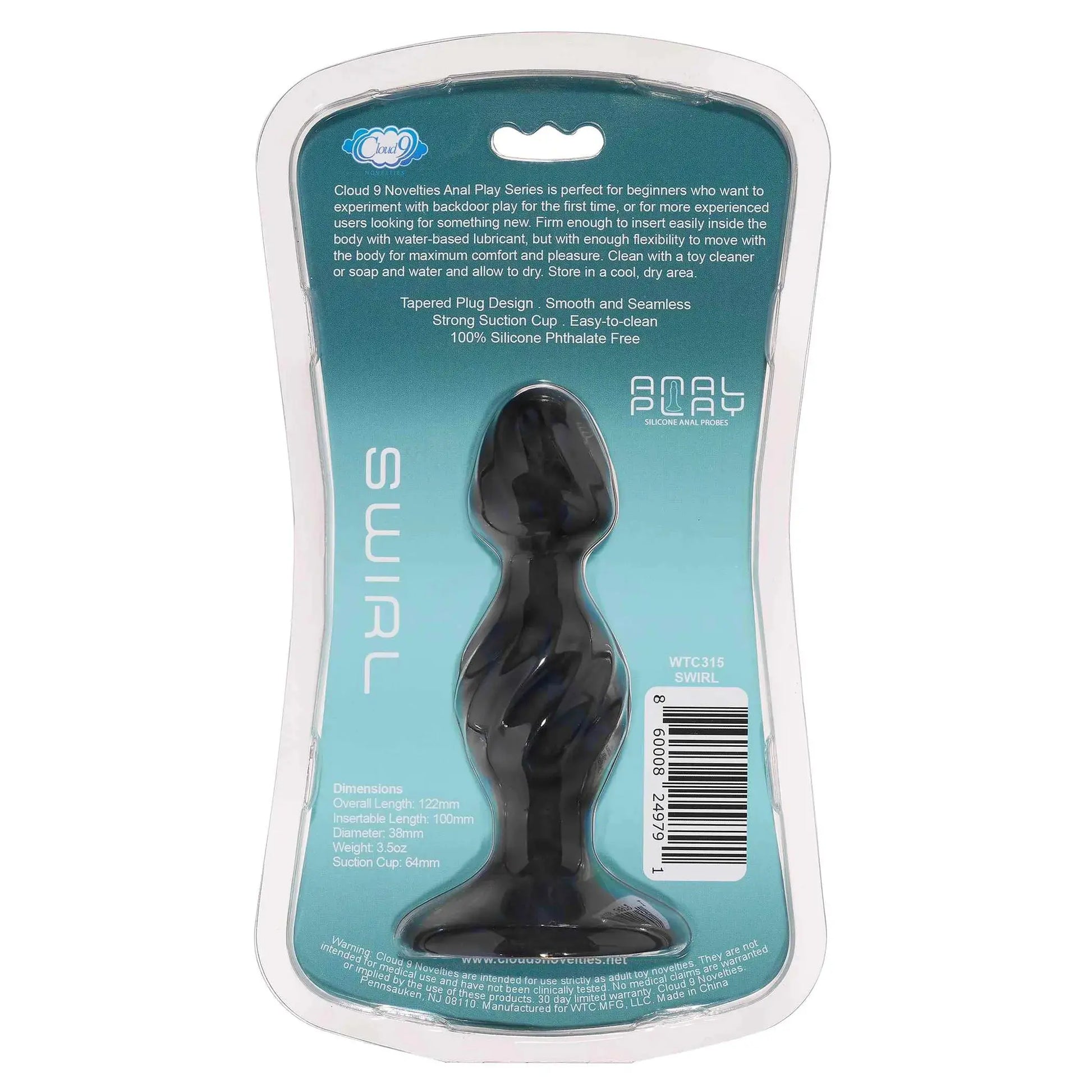 Anal Play Silicone Swirl Cloud 9 Novelties
