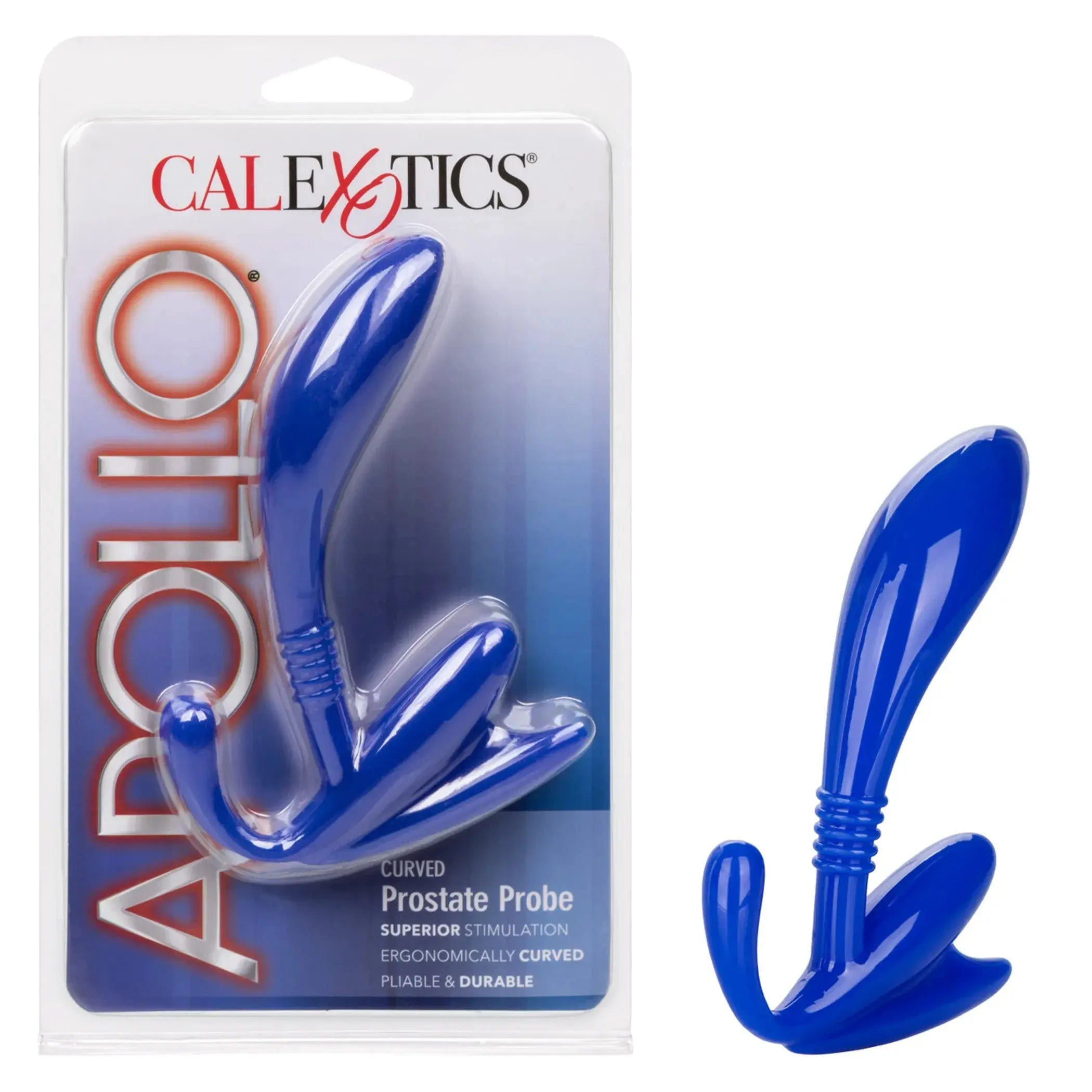 Apollo Curved Prostate Probe Blue California Exotic Novelties