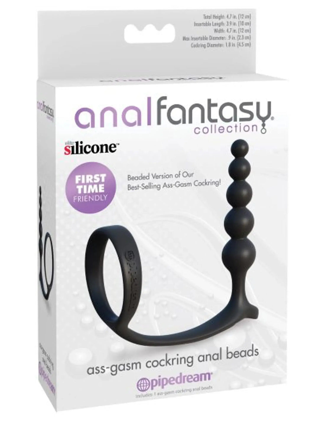 Ass-Gasm Cock Ring Anal Beads Pipedream Products
