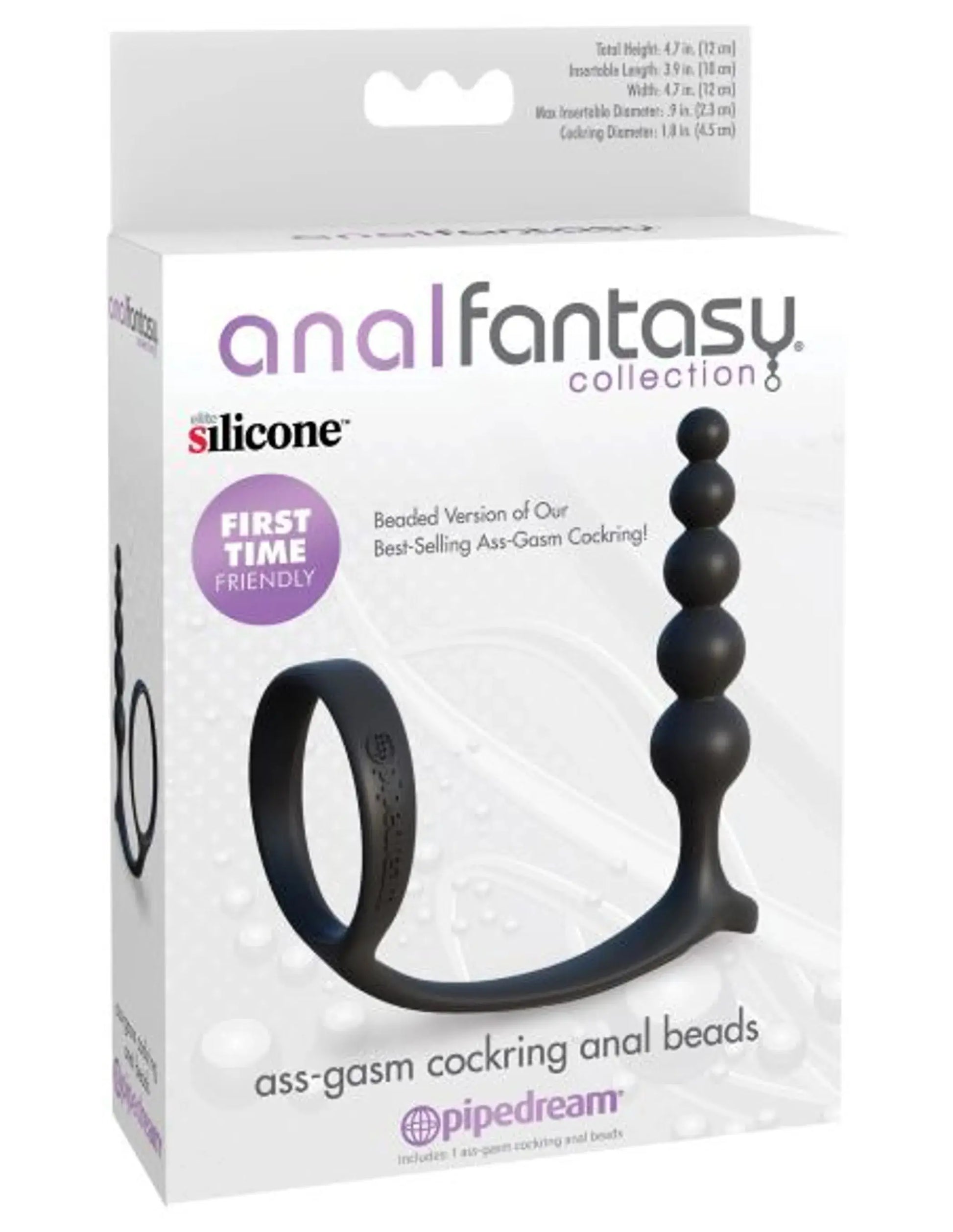 Ass-Gasm Cock Ring Anal Beads Pipedream Products